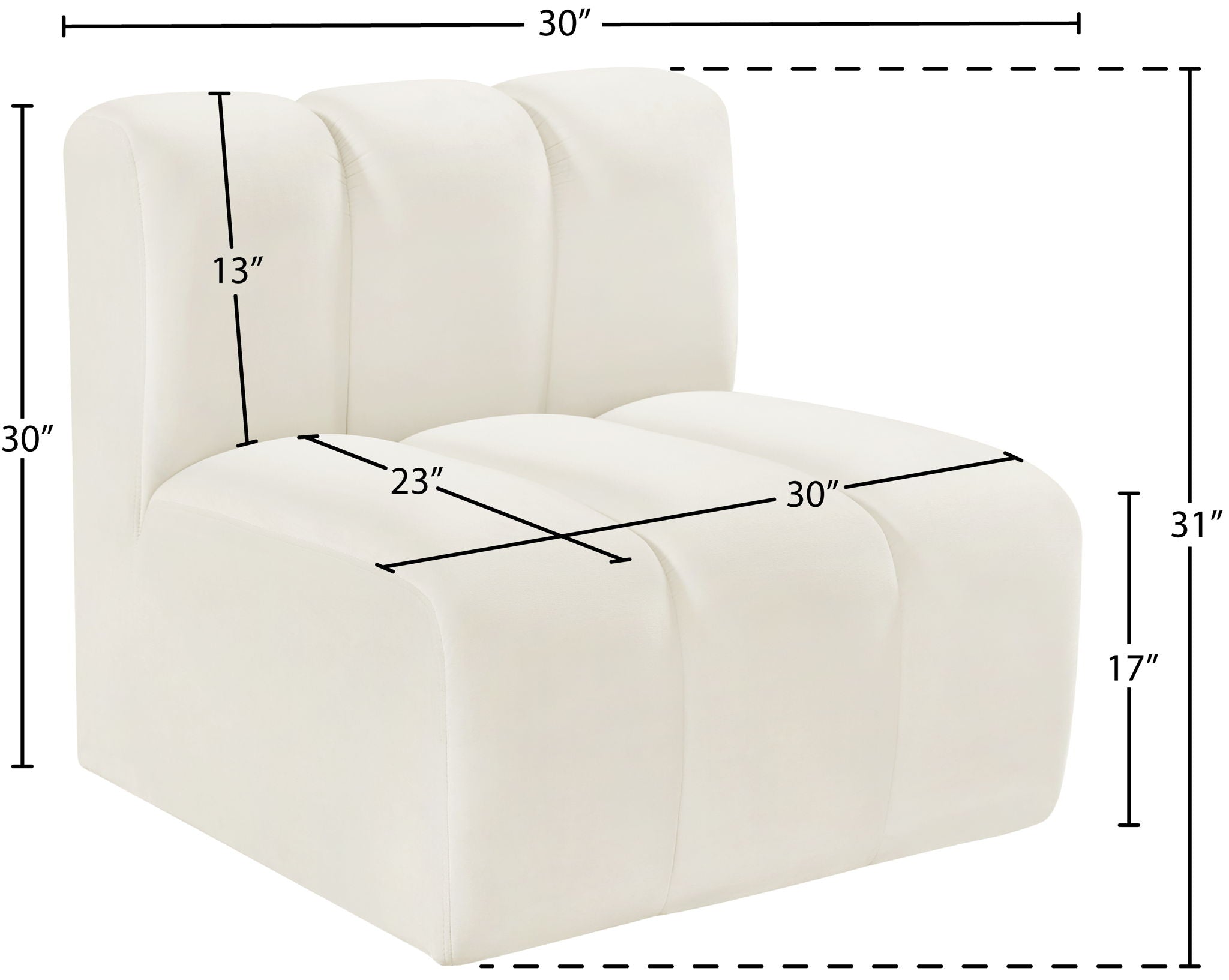Arc - Velvet Straight Chair