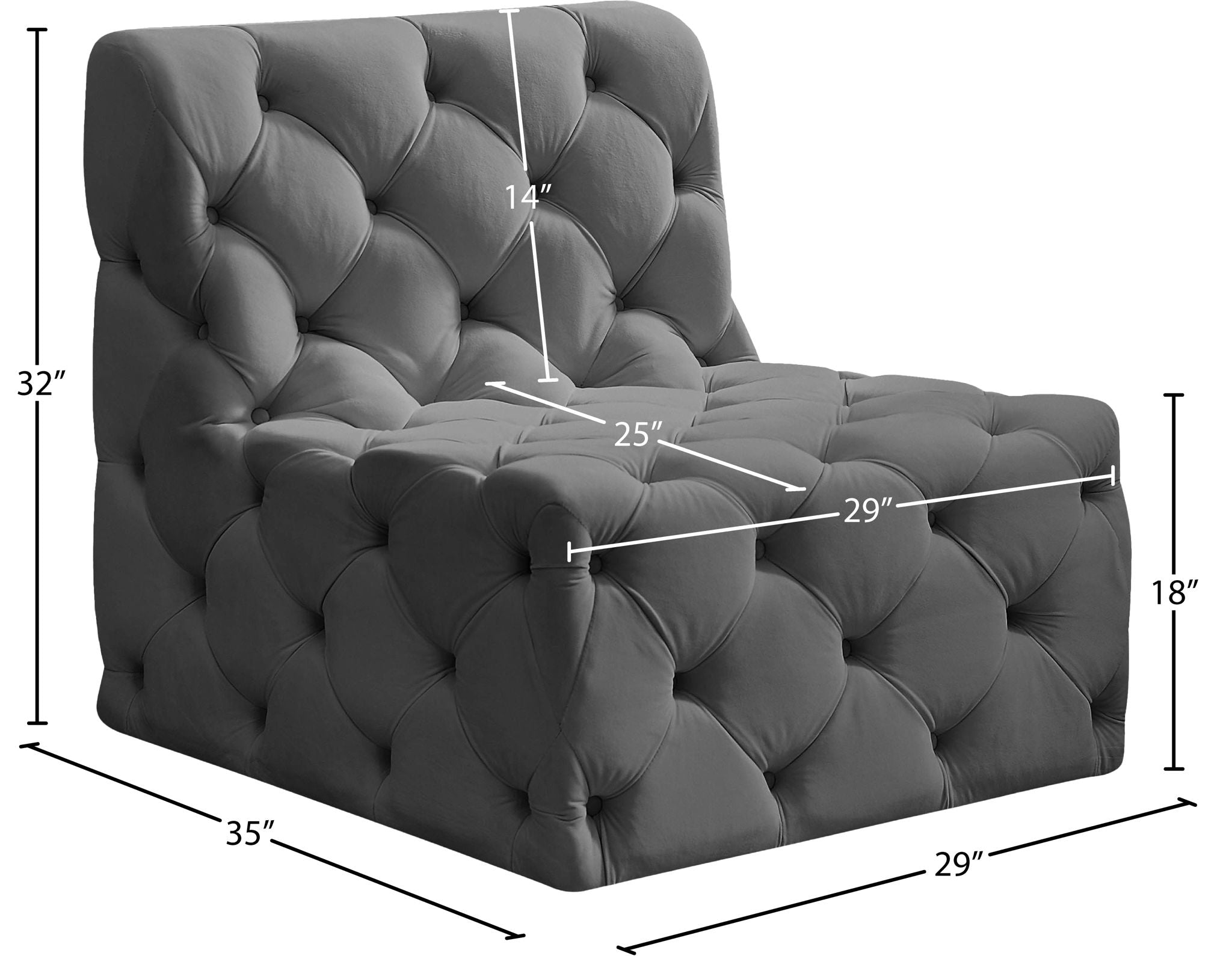 Tuft - Armless Chair