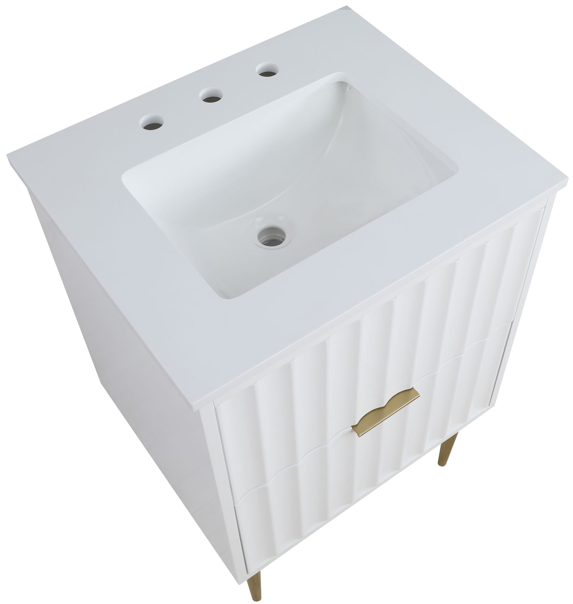 Modernist - Bathroom Vanity With Gold Legs
