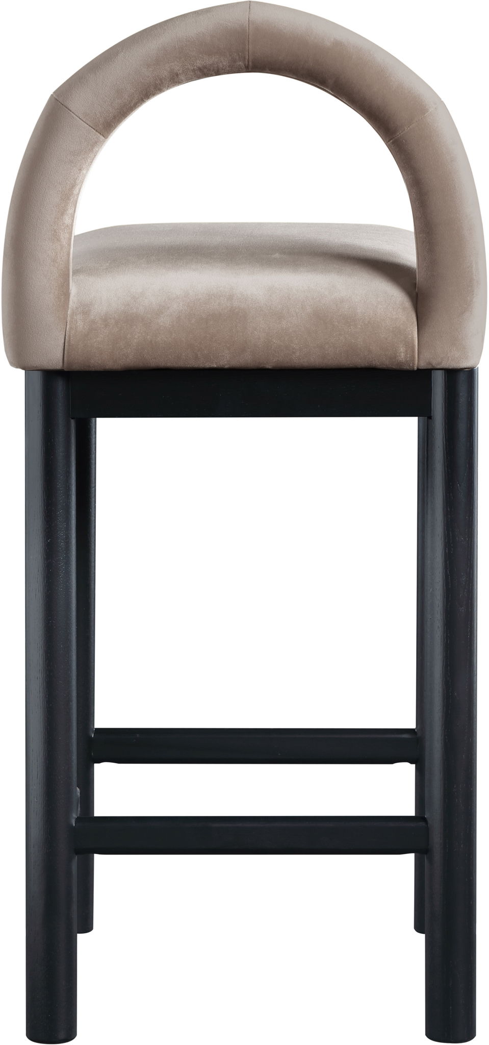 Conrad - Velvet Counter Stool With Black Legs