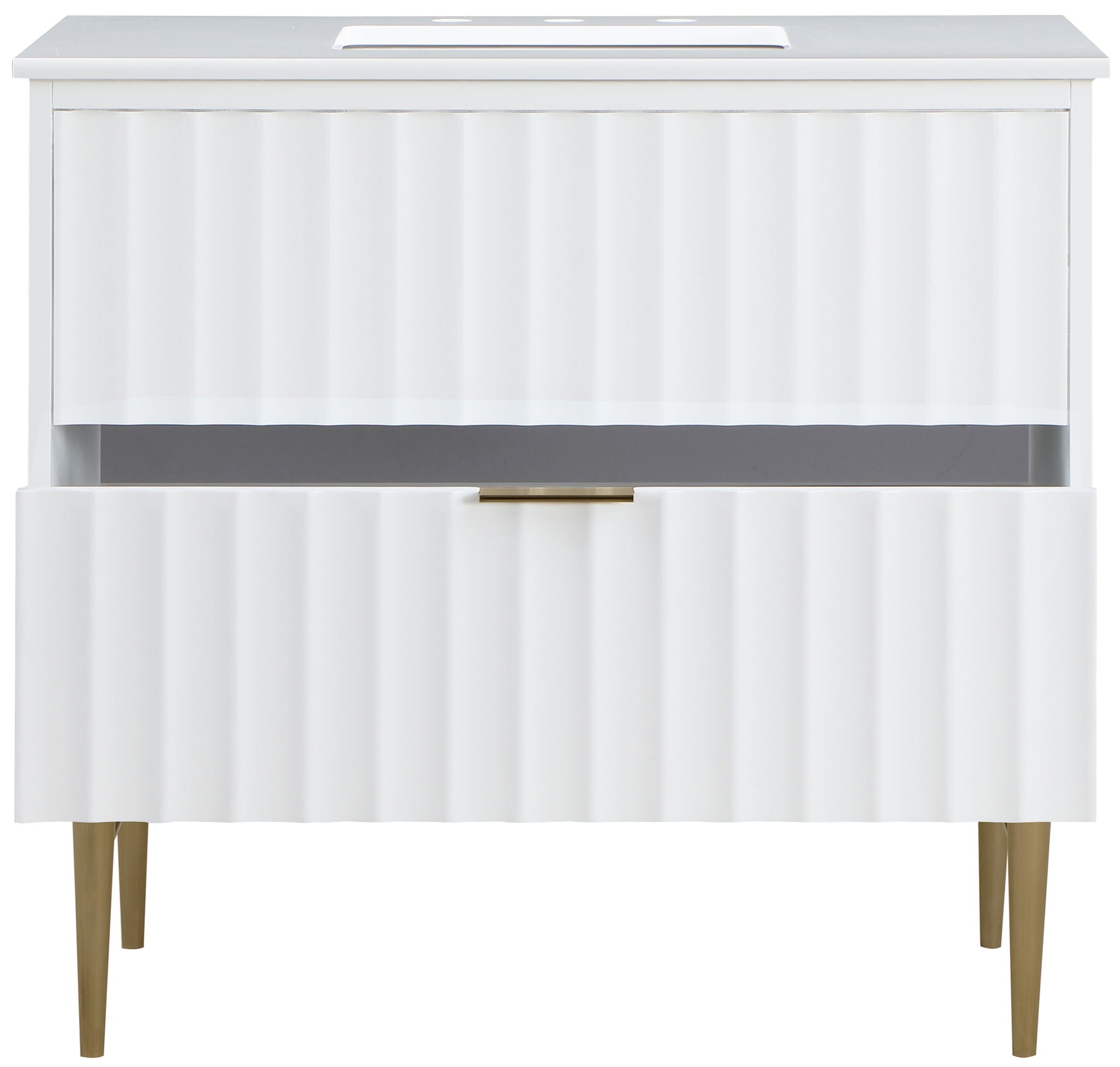 Modernist - Bathroom Vanity With Gold Legs
