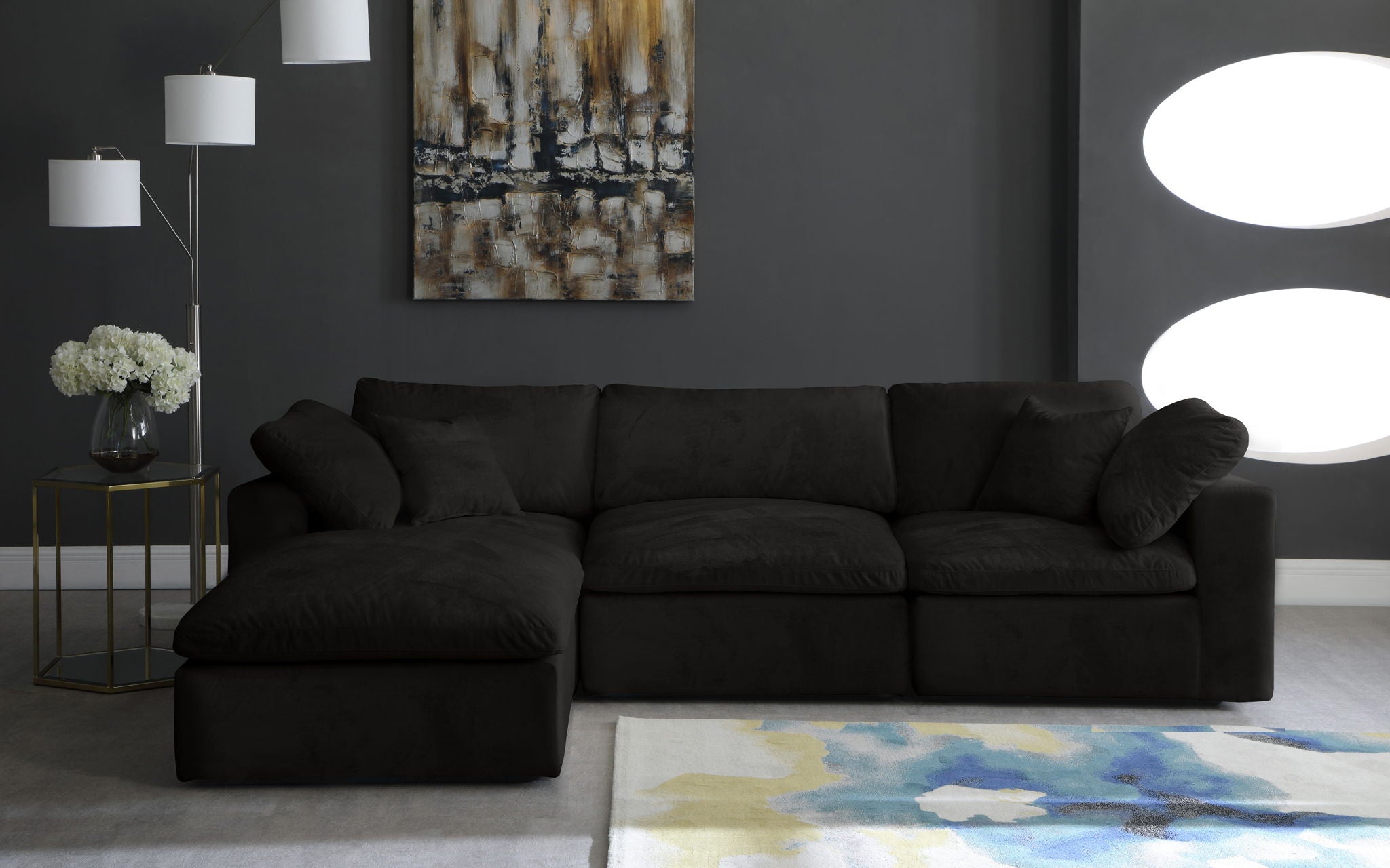 Cozy - 4 Piece Modular Sectional With Chaise