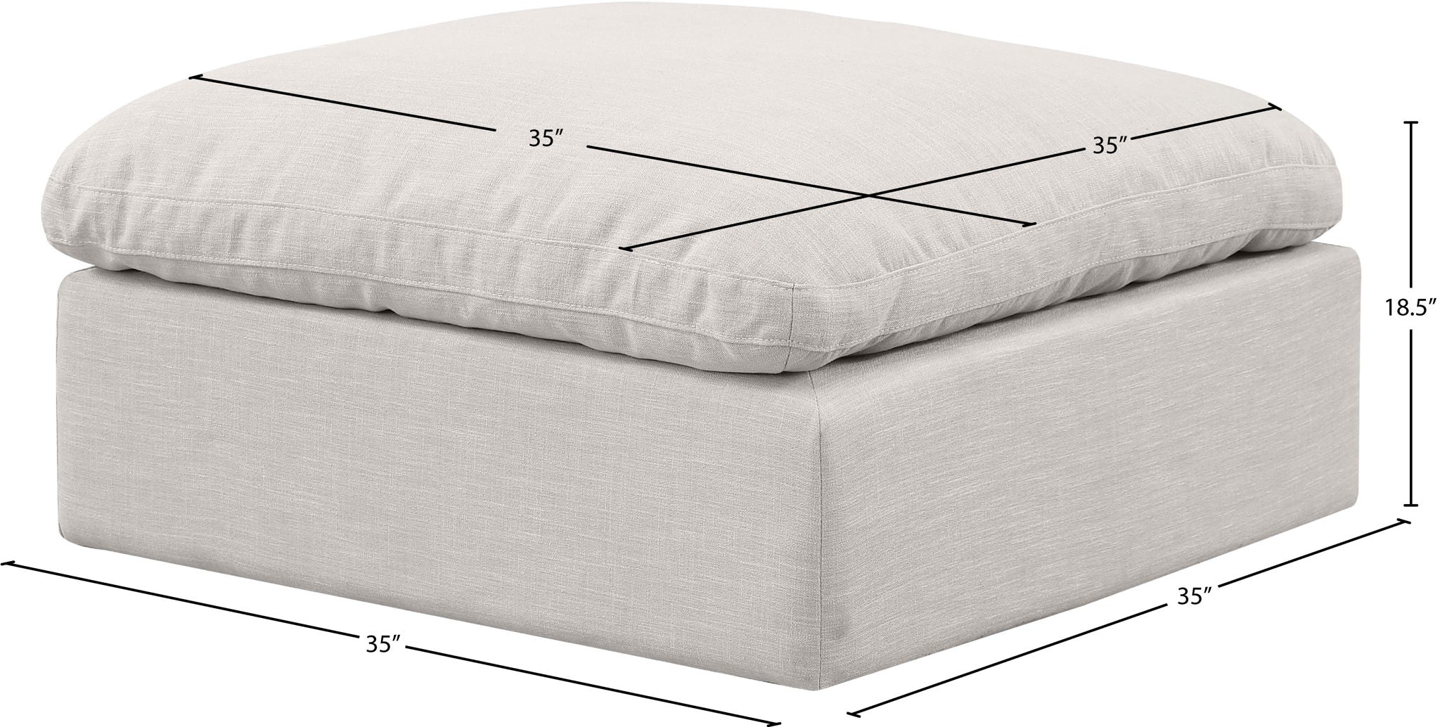 Indulge - Linen Ottoman