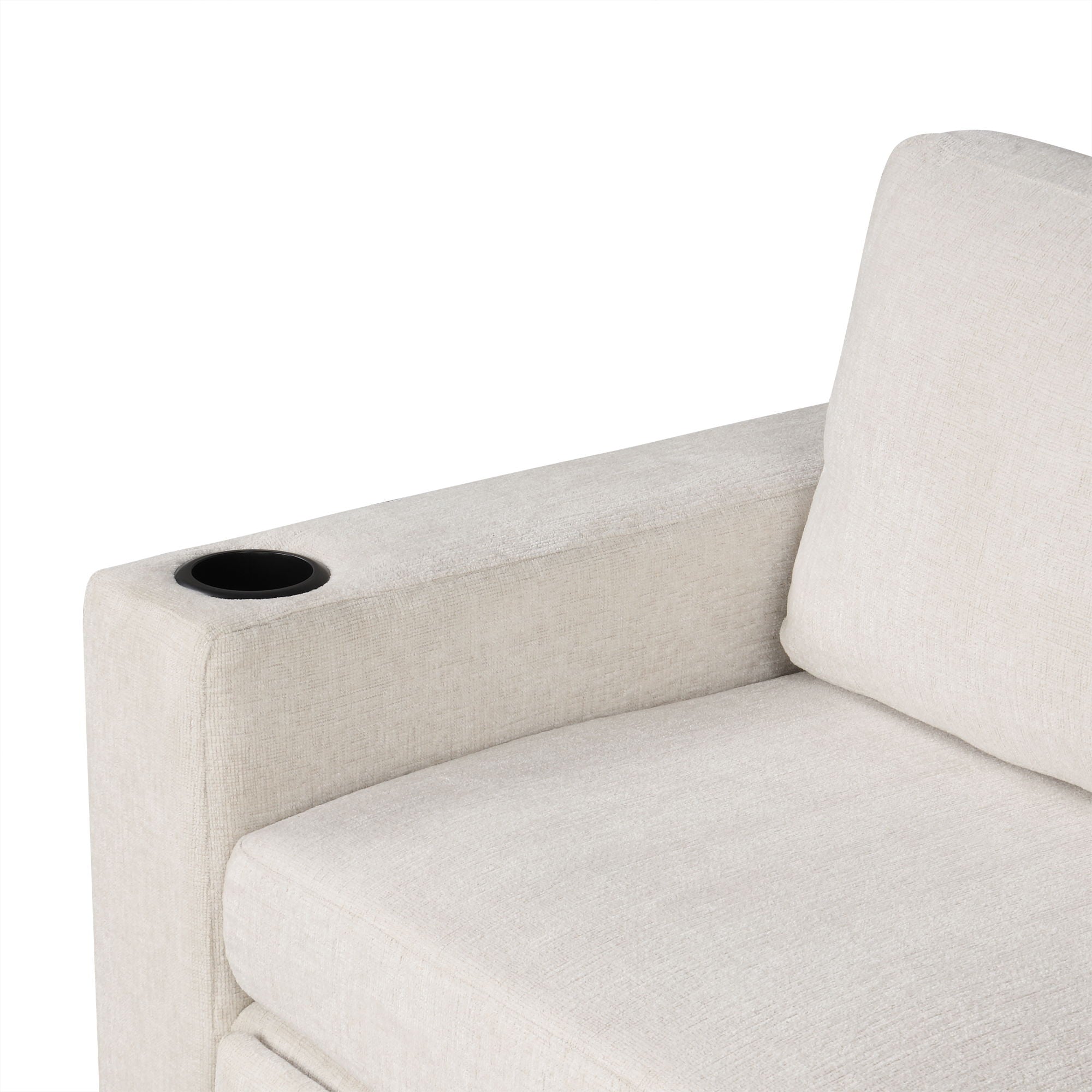 Convertible U-Shaped Sectional Sofa With Pull-Out Bed