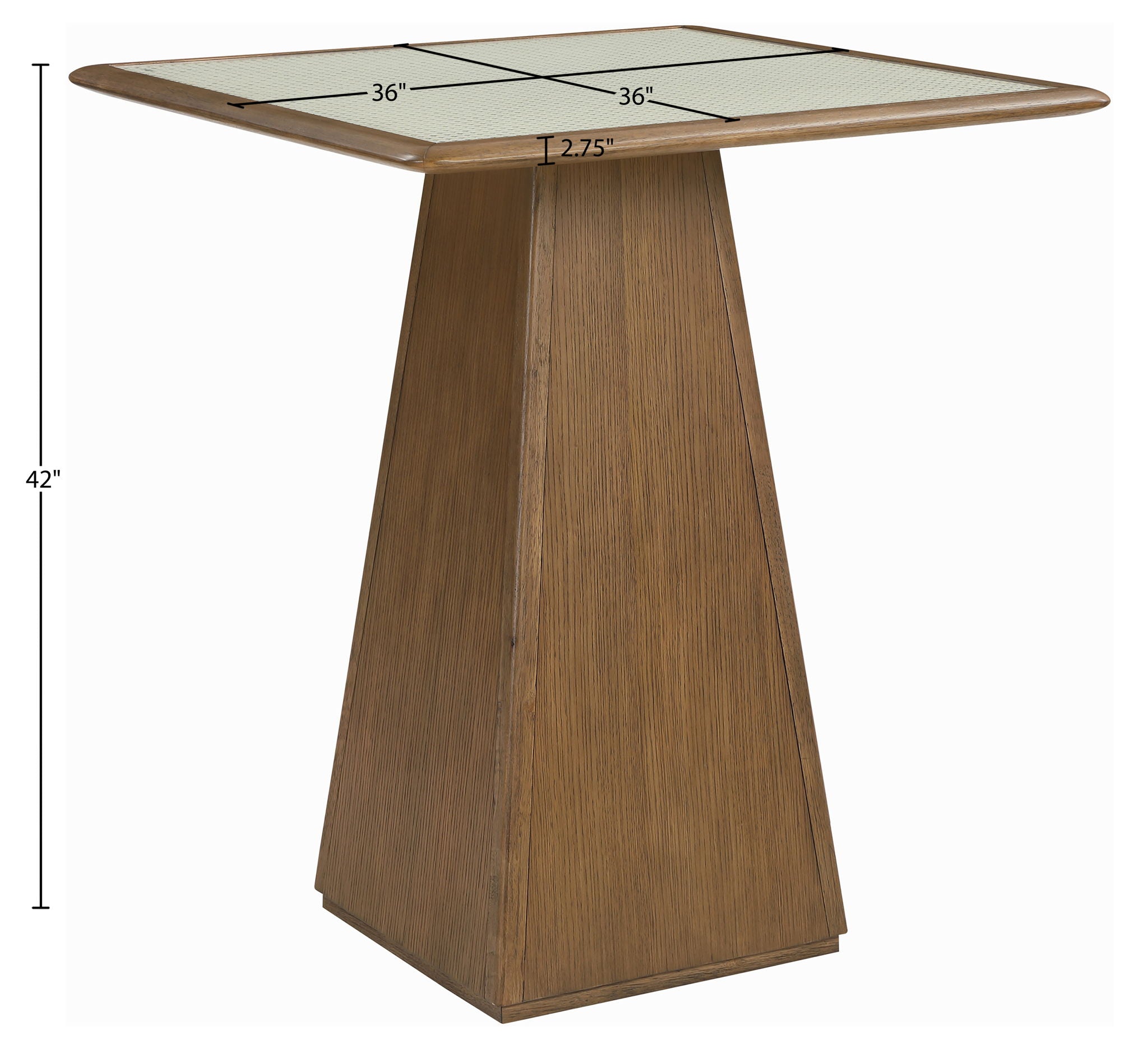 Atrium - Glass Top And Wood Base Dining Table