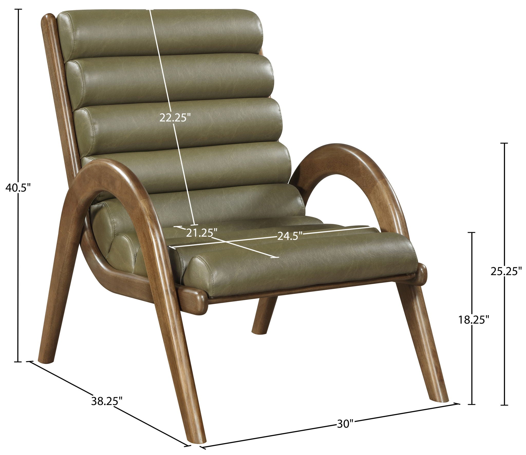 Randal - Accent Chair - Walnut Frame