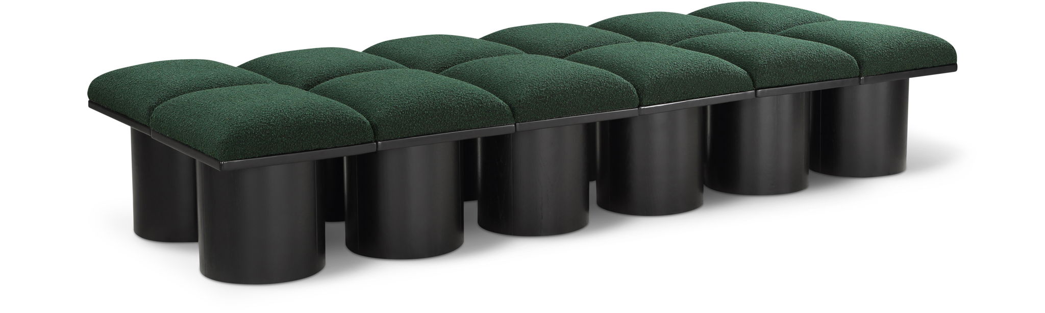 Pavilion - 12 Piece Modular Bench With Black Base