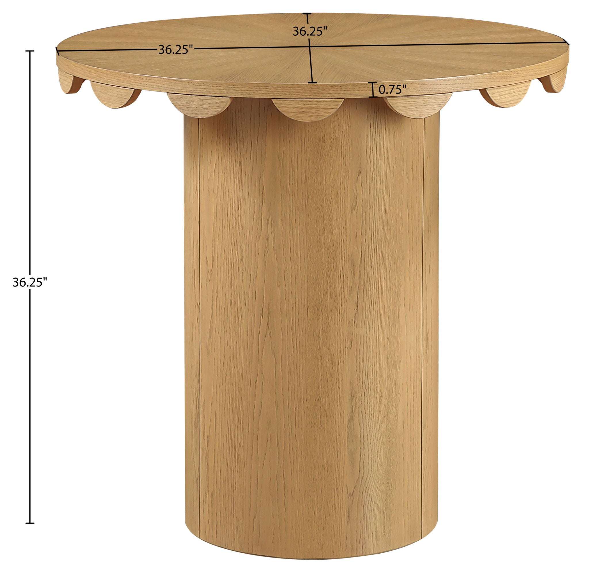Dahlia - Solid Wood And Natural Cane Table