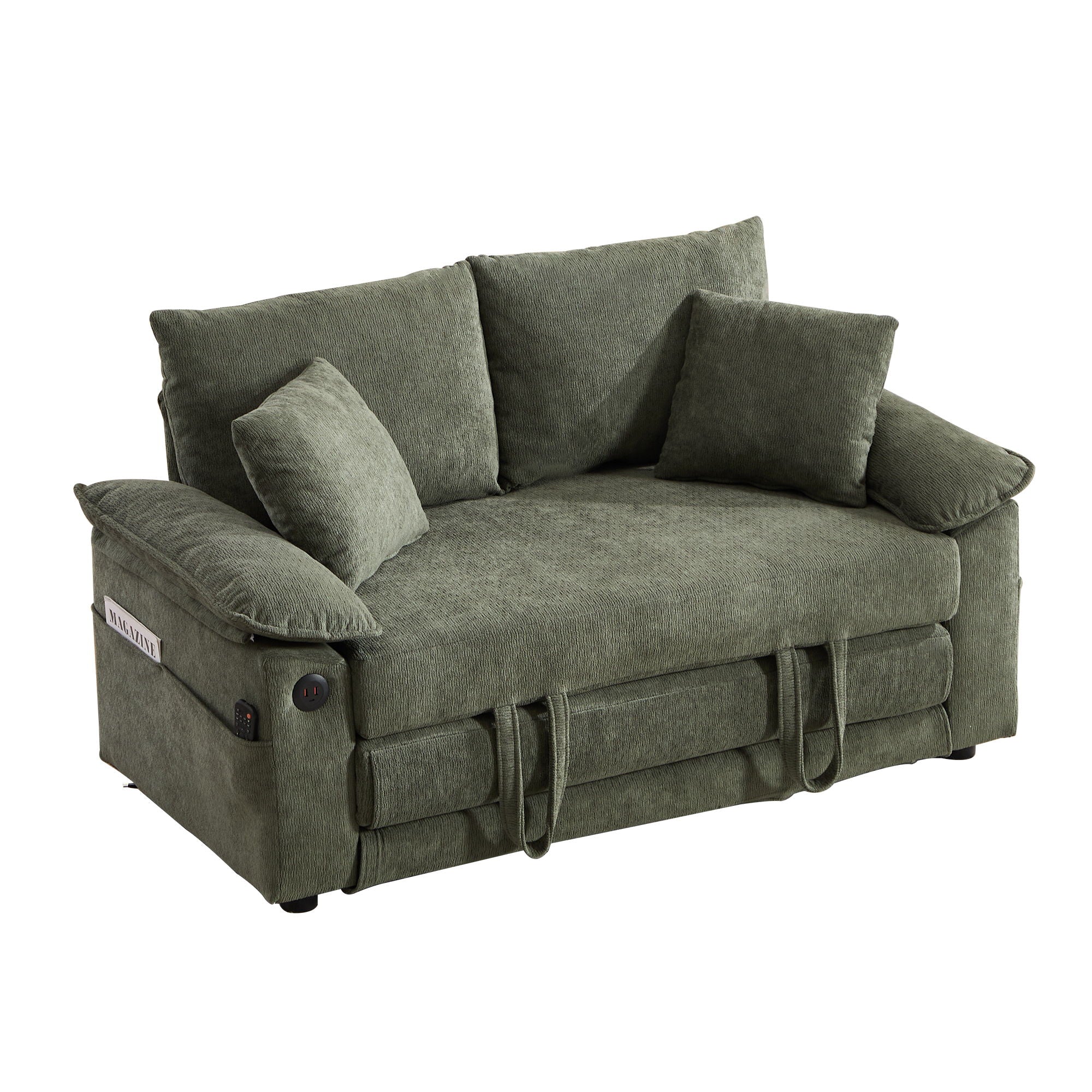 Upholstered Futon Convertible Floor Sofa Bed