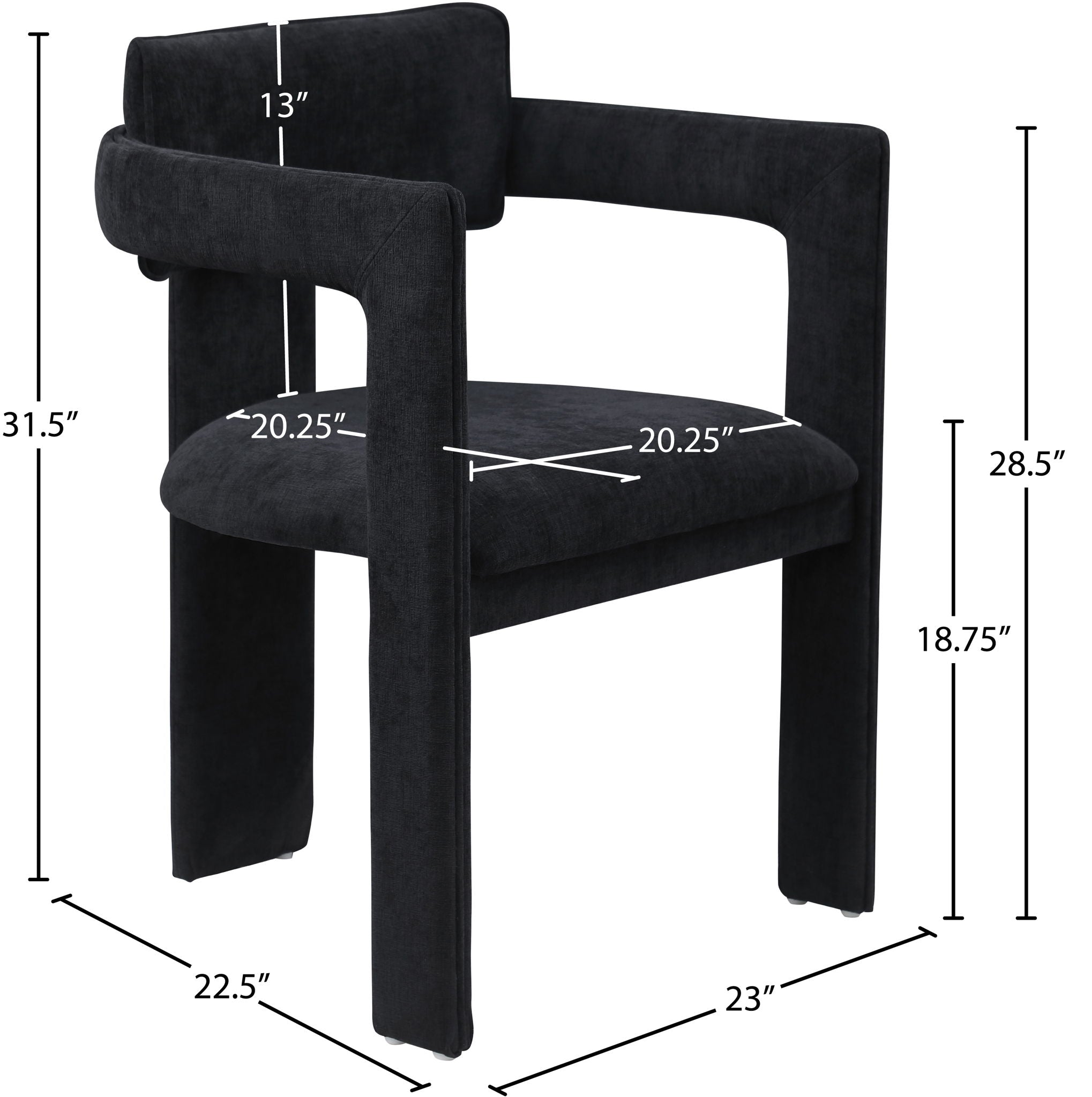 Brenda - Chenille Dining Chair (Set of 2)