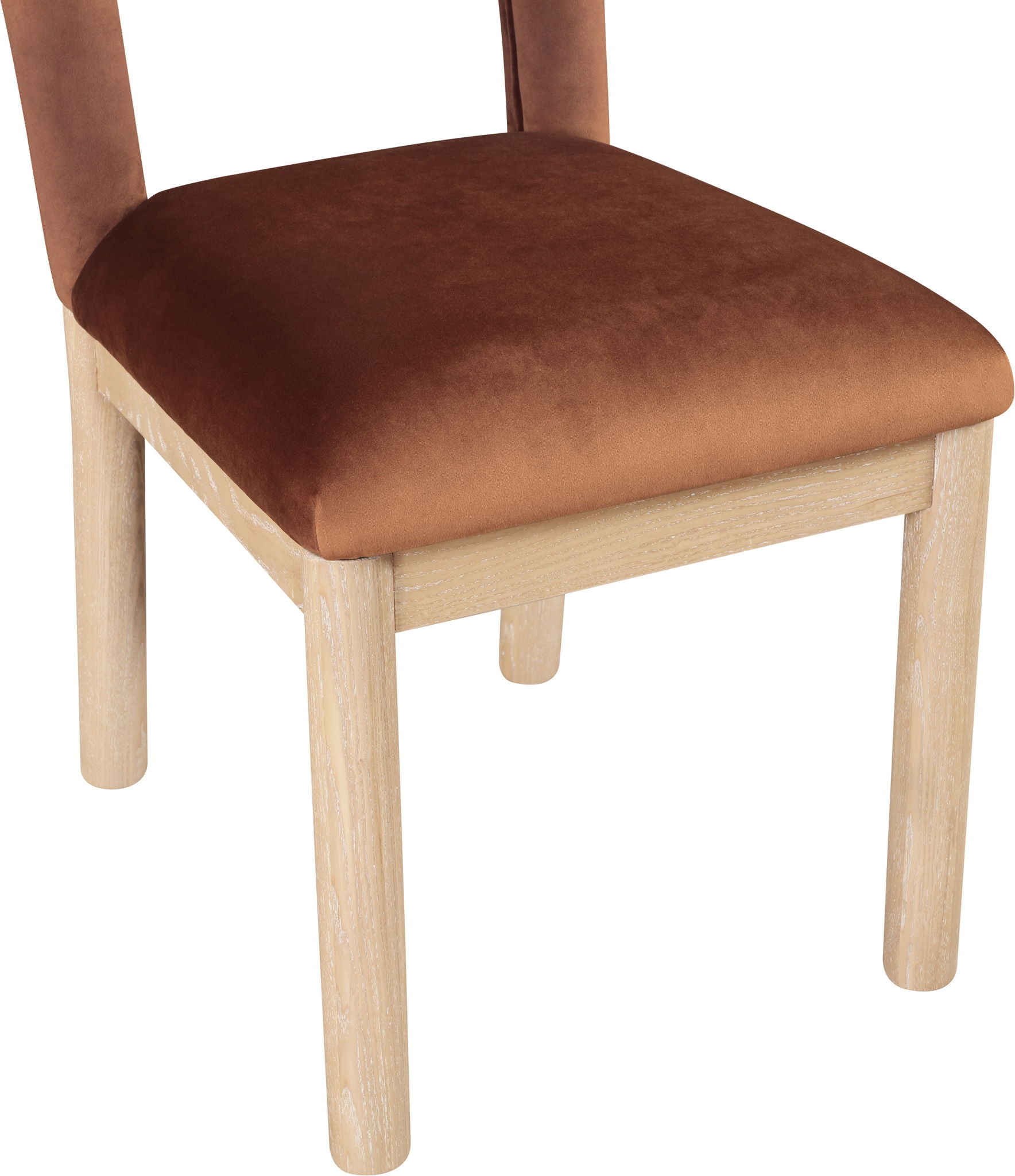 Conrad - Velvet Dining Chair With Natural Legs