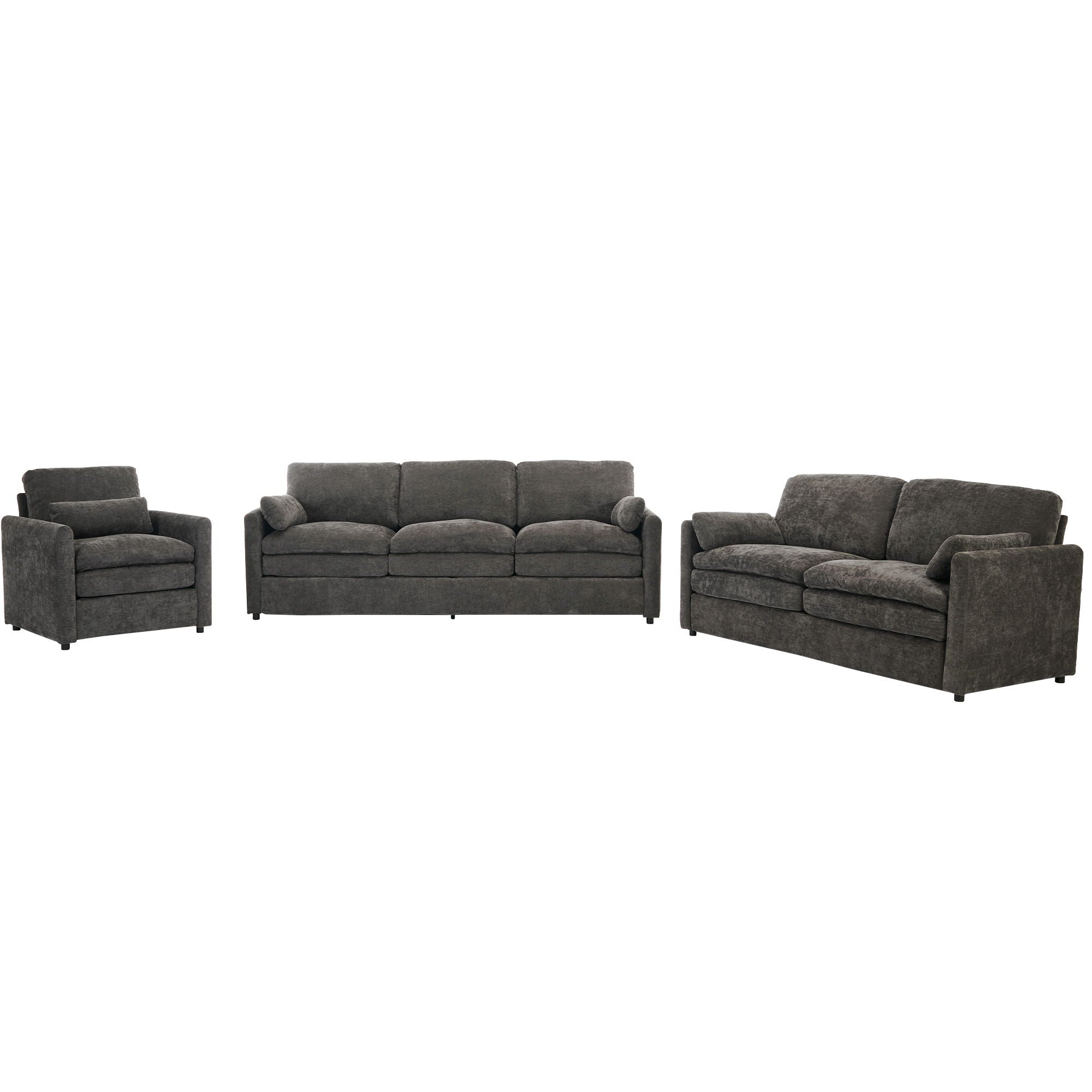 Cozy Upholstered Sofa Set For Living Room
