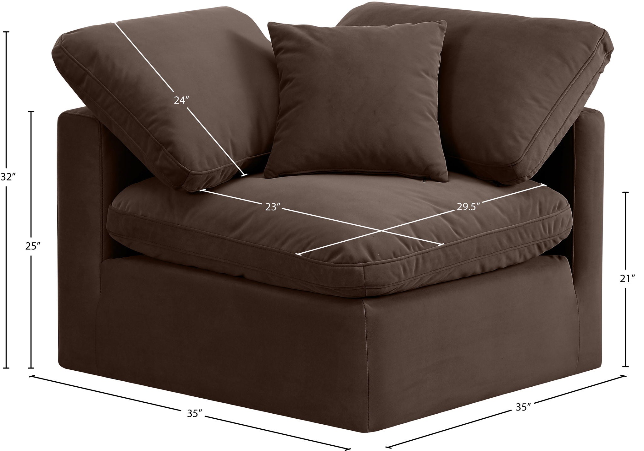 Indulge - Velvet Corner Chair