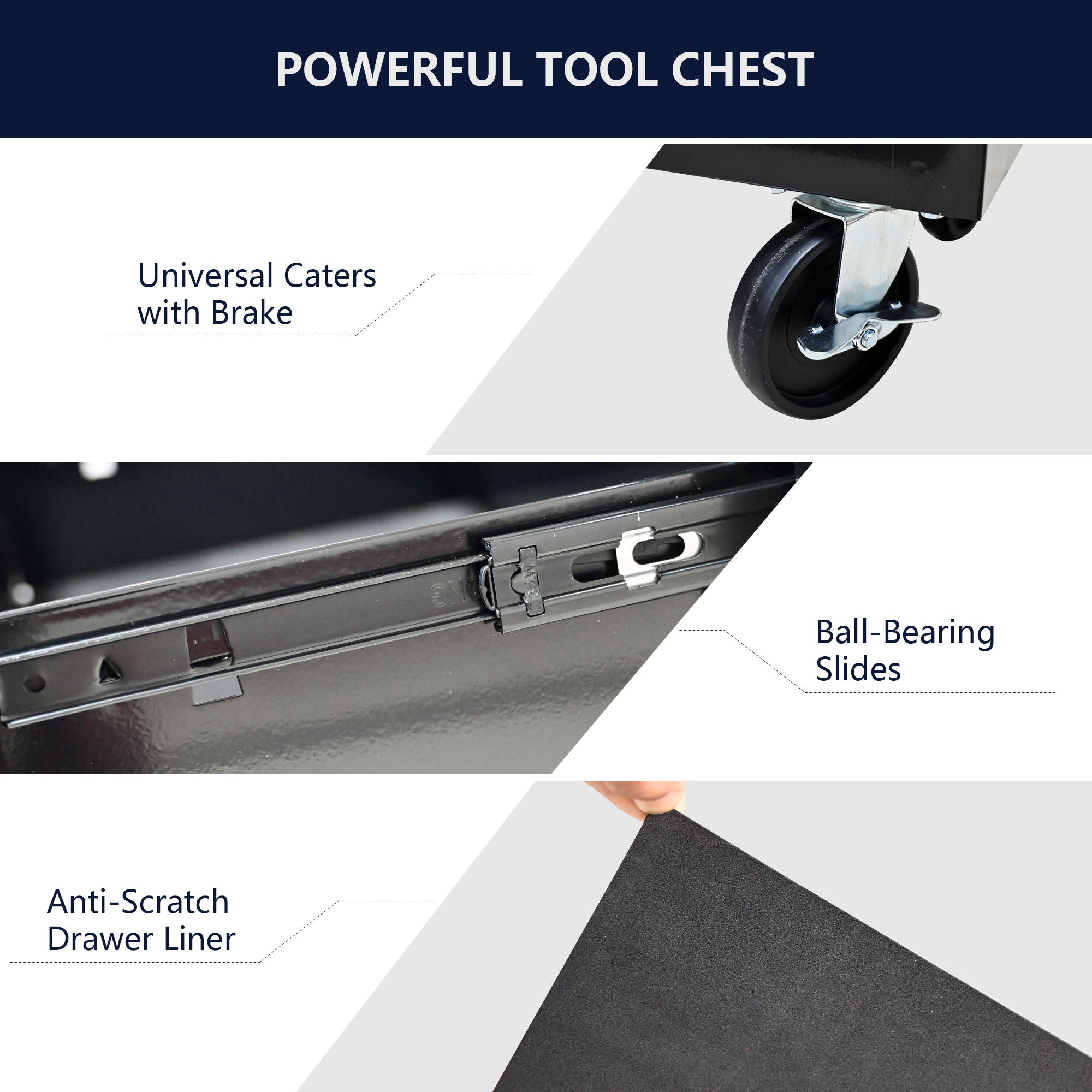 Multifunctional Tool Cart With Wheels And Drawers
