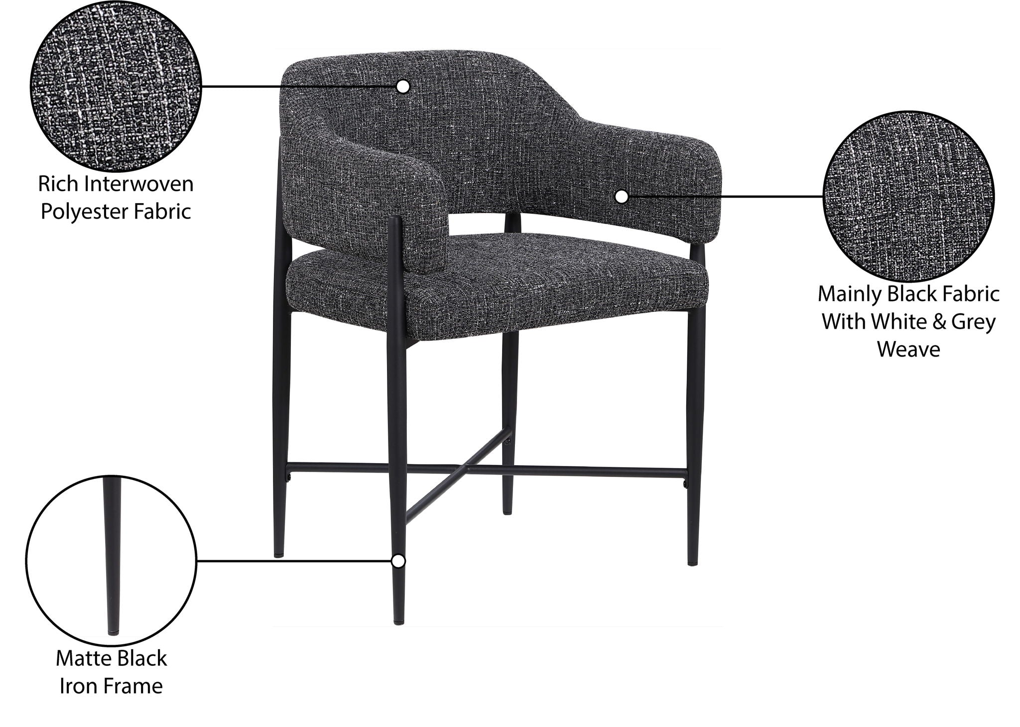 Dame - Fabric Upholstered Dining Chair (Set of 2)