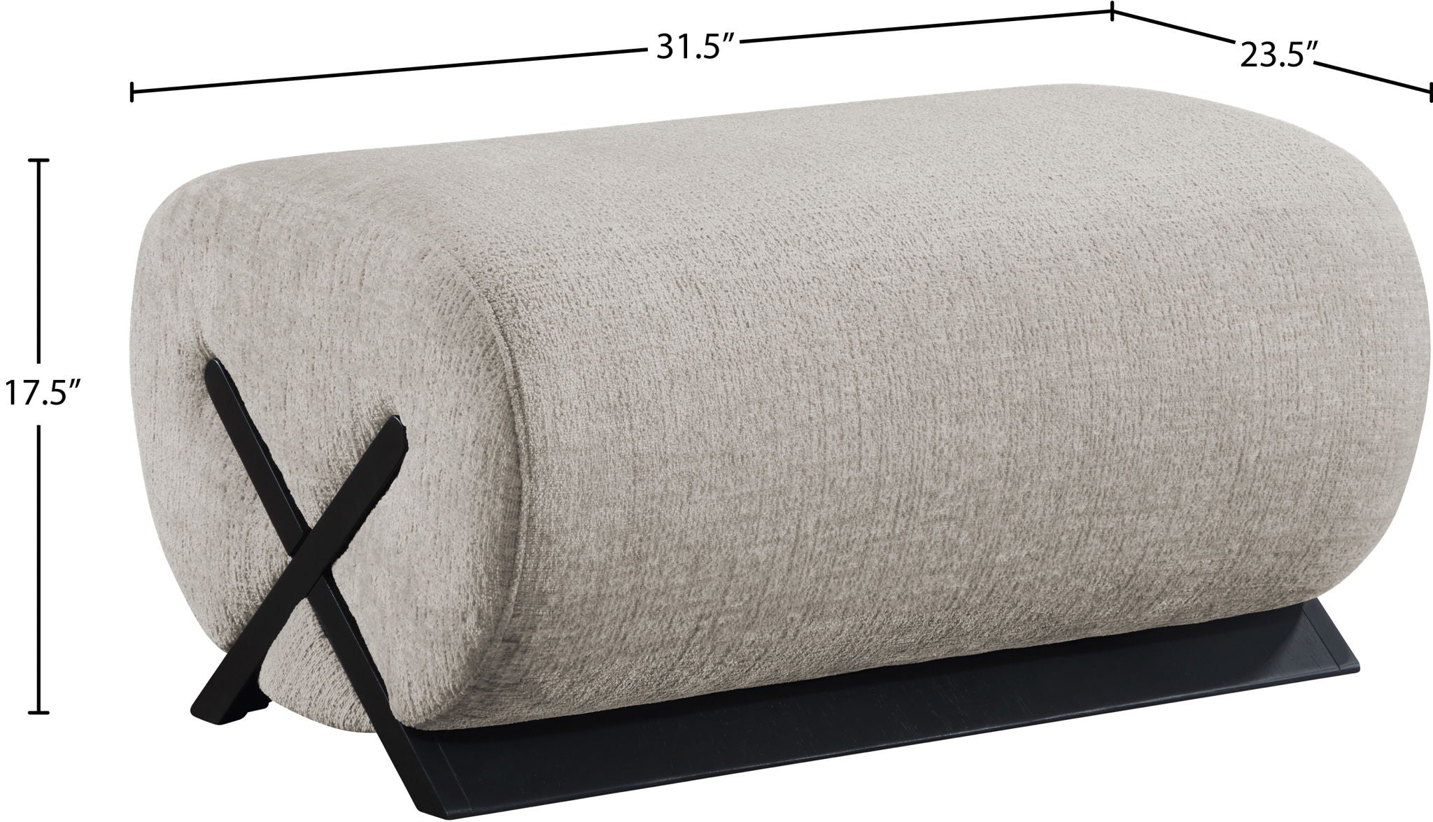 Akira - Fabric Upholstered Ottoman