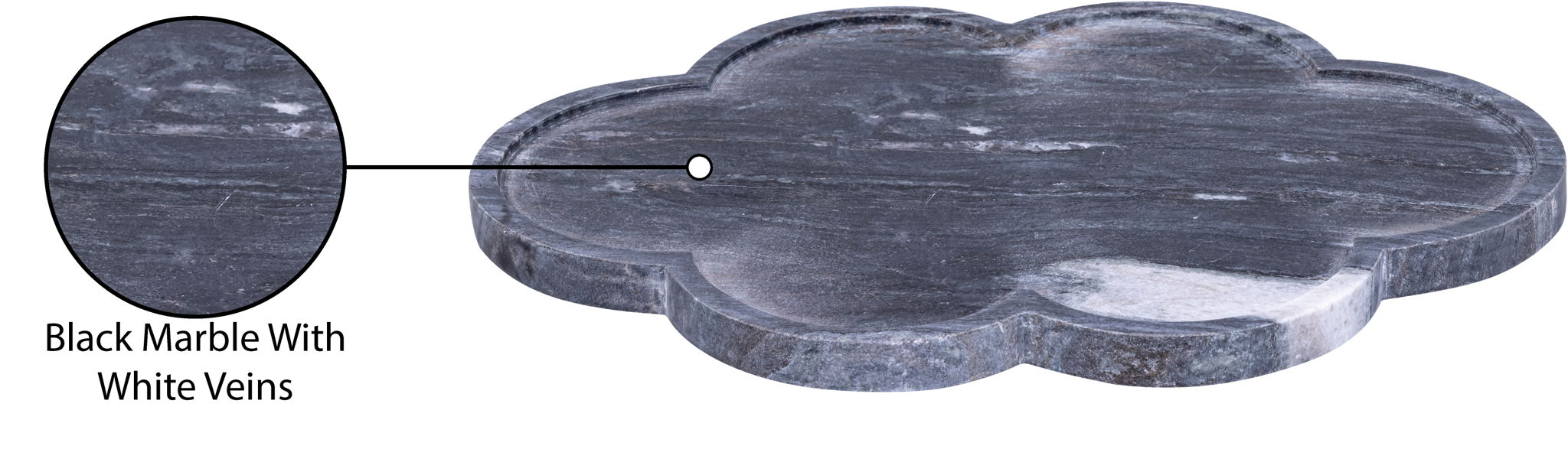 Rimini - Marble Clover Shaped Tray