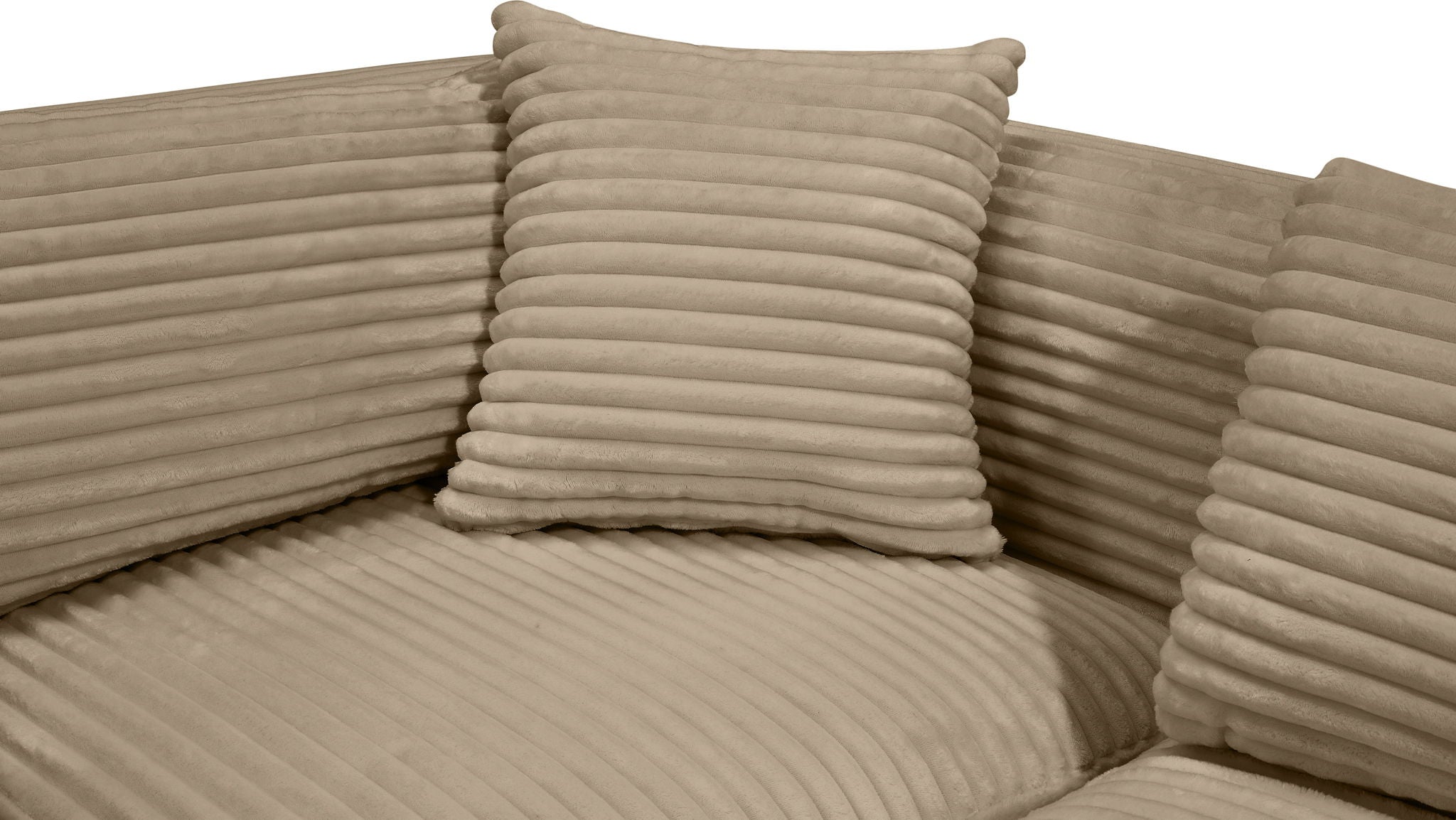 Shaggy - Fabric 7 Piece Modular U-Shaped Sectional With Ottoman