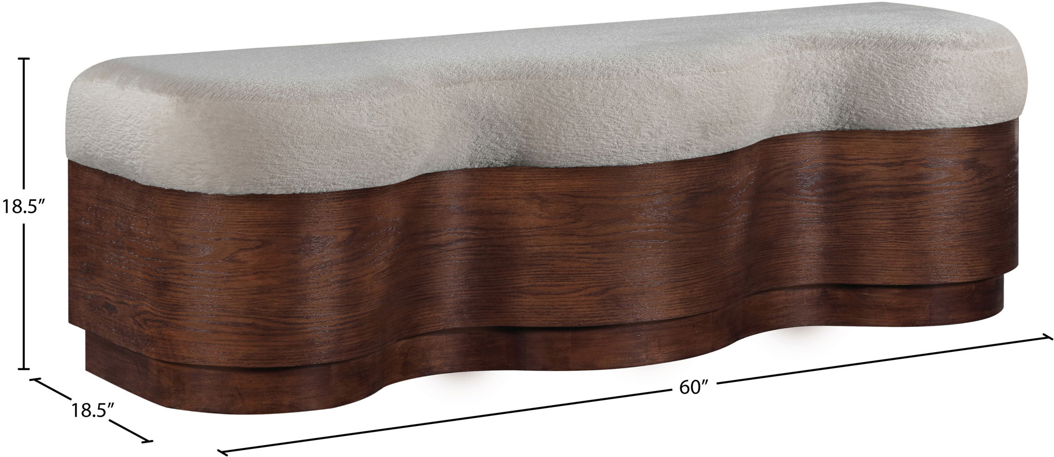Savoy - Bench With Brown Base