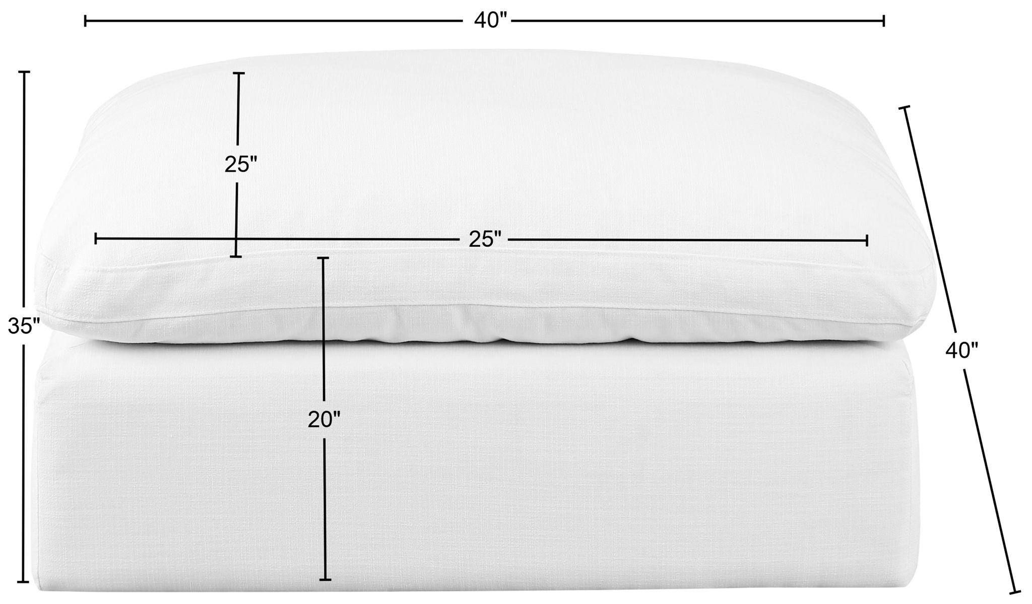 Comfy - Linen Ottoman