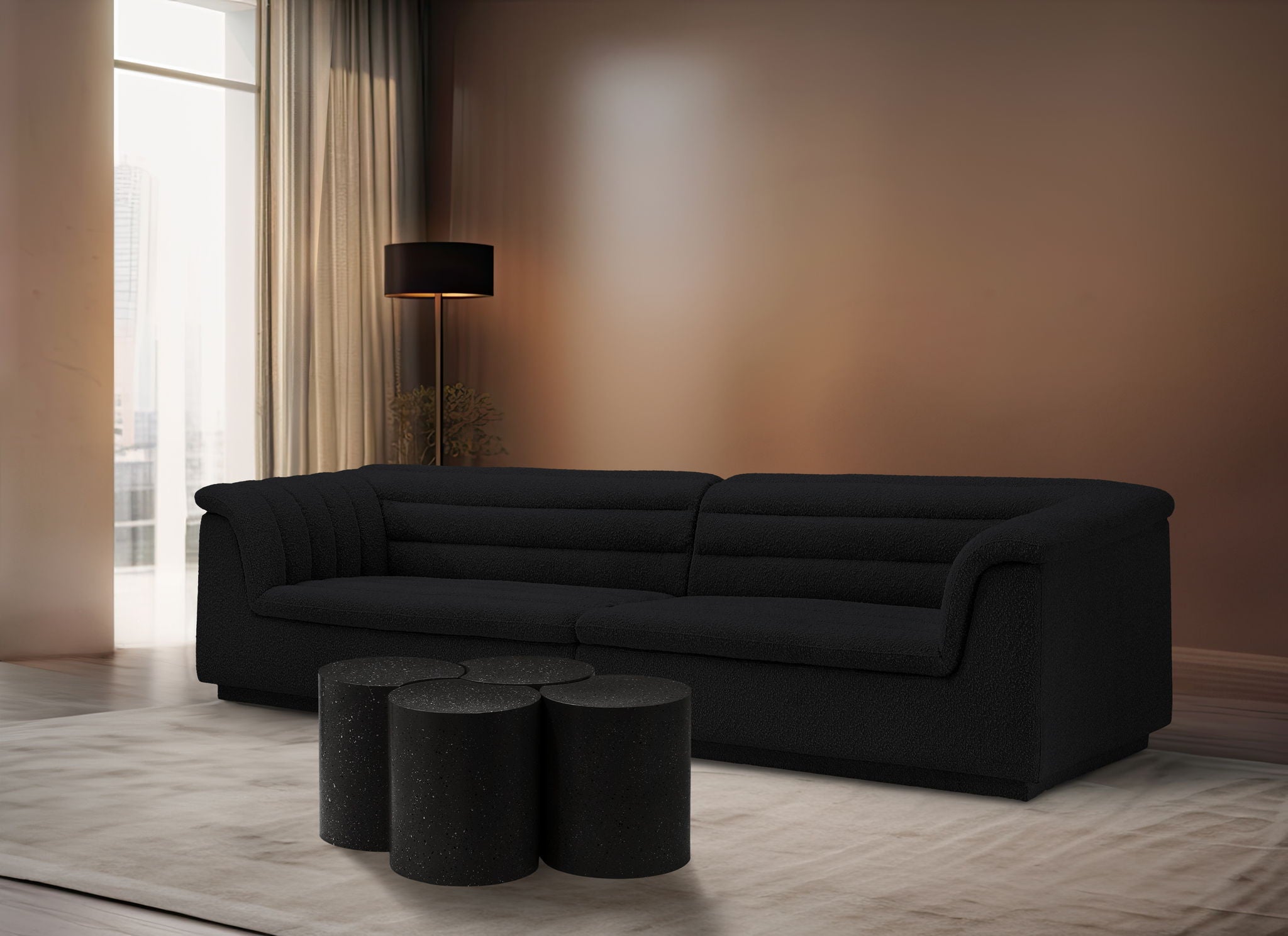 Dimple - 4 Piece Modular Coffee Table - Terazzo Finish