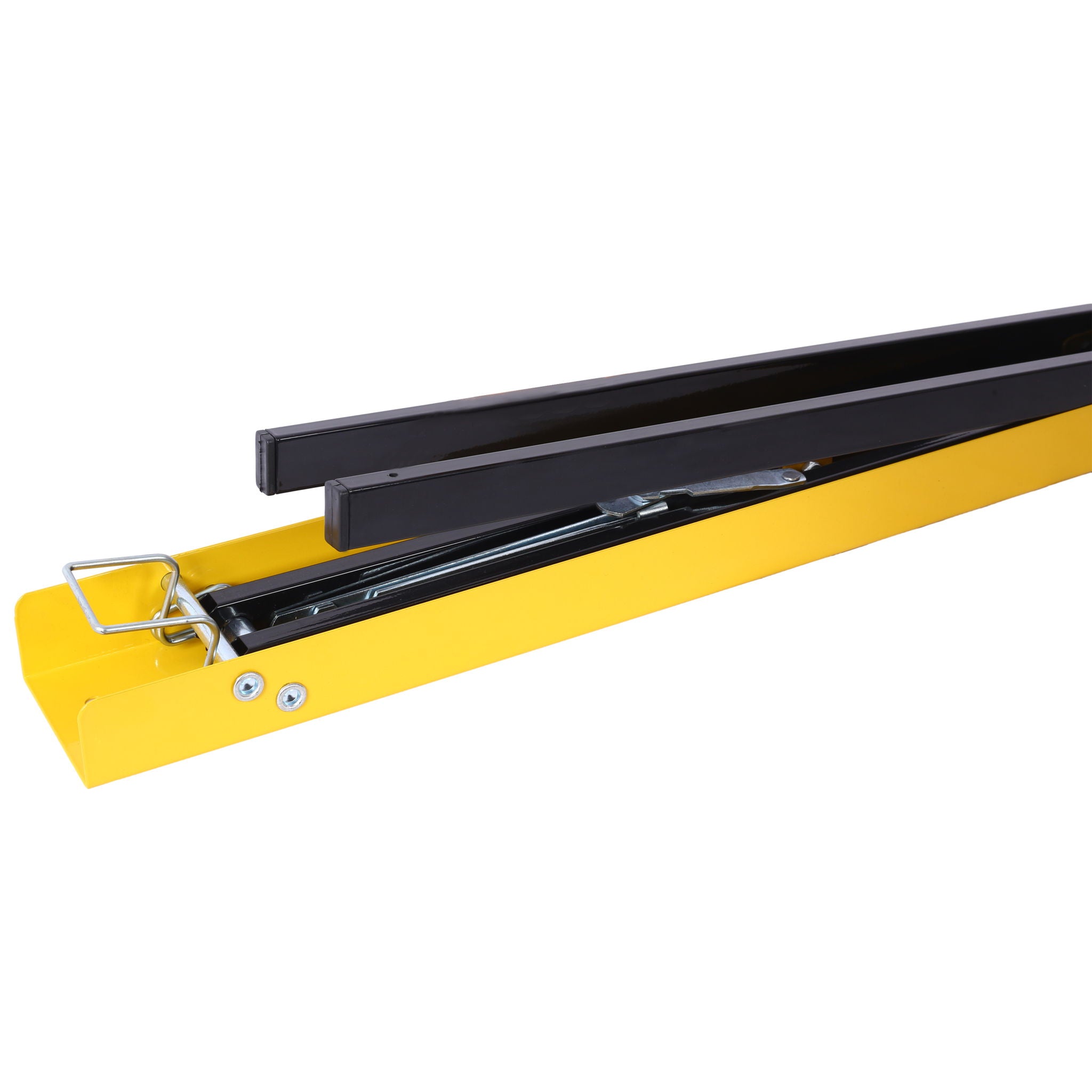 Folding Portable Saw Horses 2 Pack With Fast Open Legs, Heavy Duty For Garage And Workshop - Yellow / Black