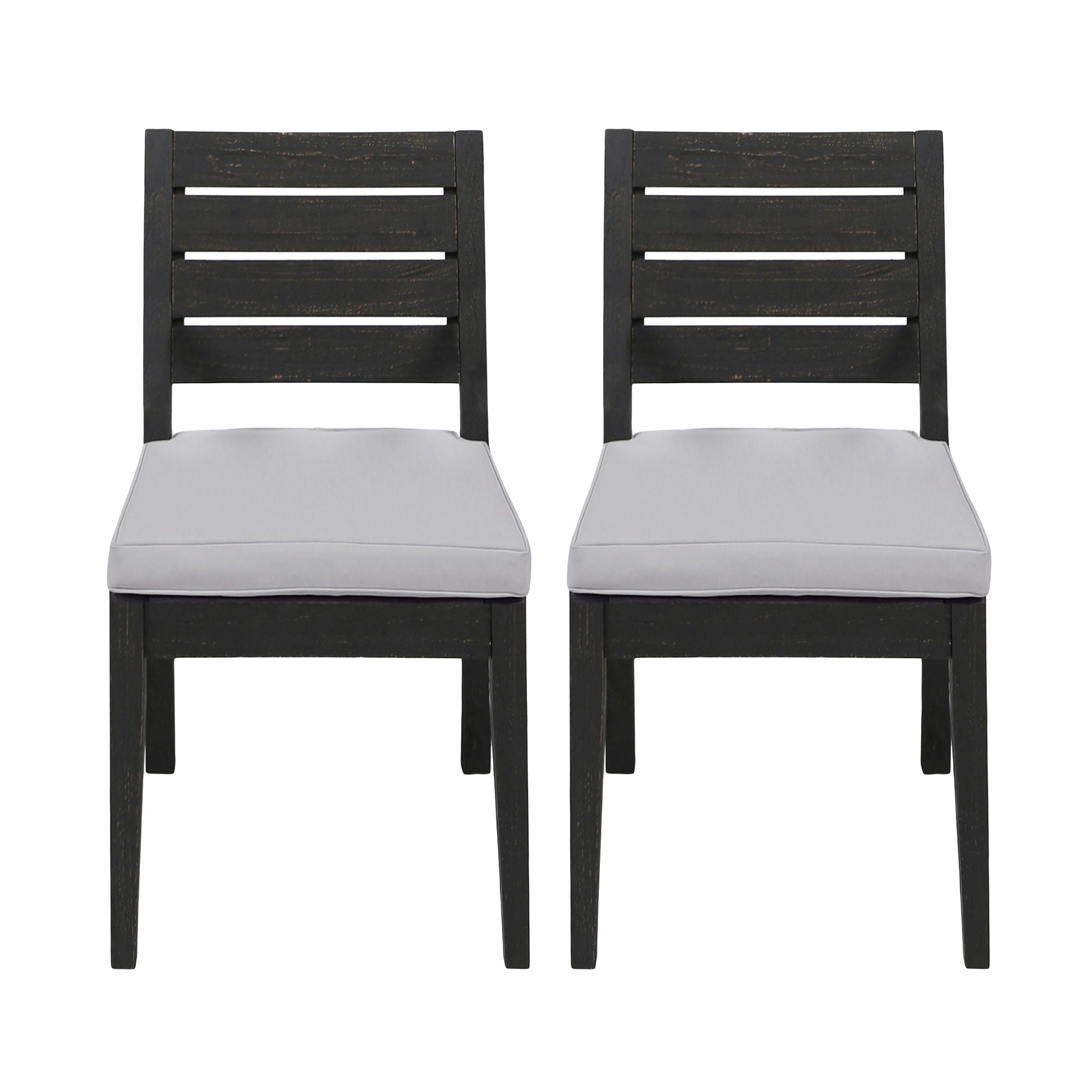 Outdoor Armless Dining Chair With Cushions