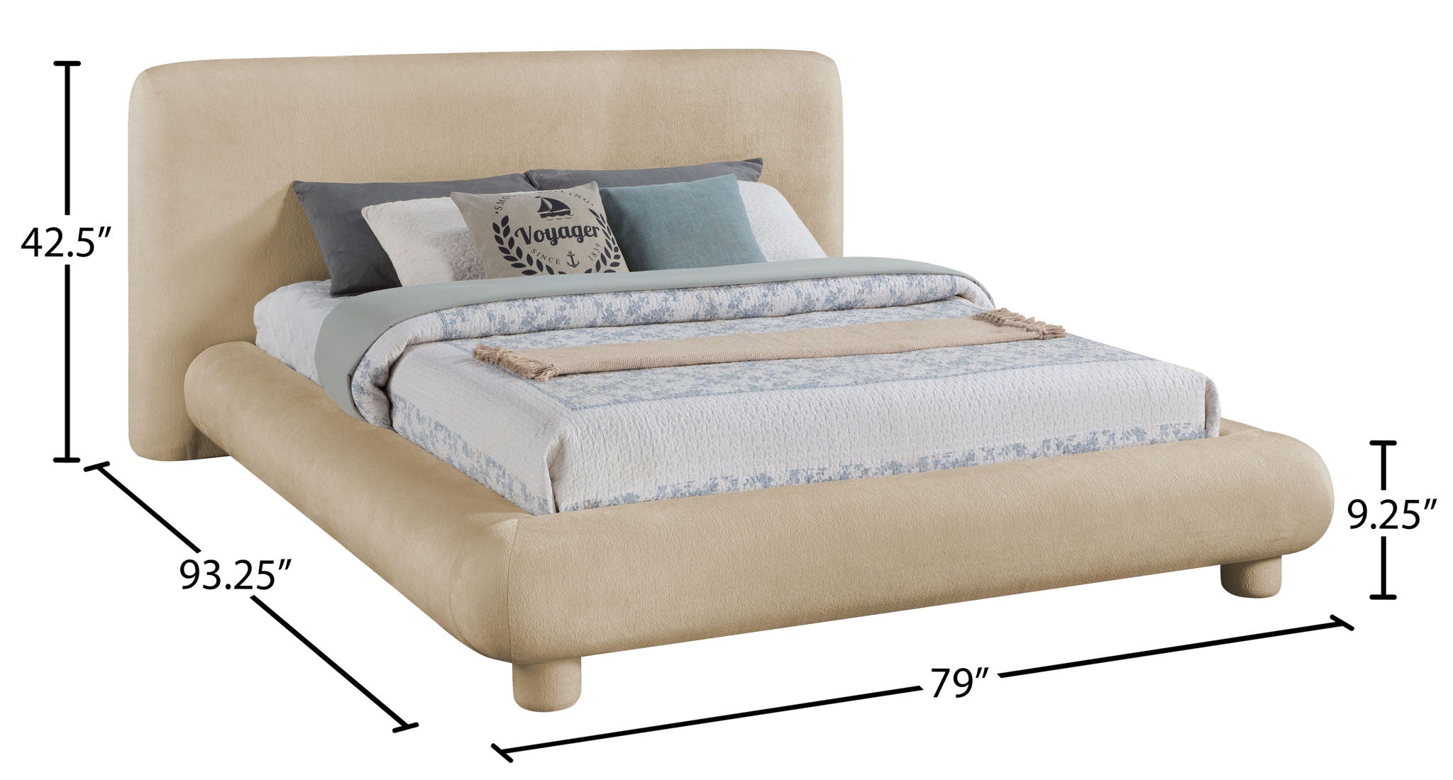 Blair - Chenille Upholstered Bed