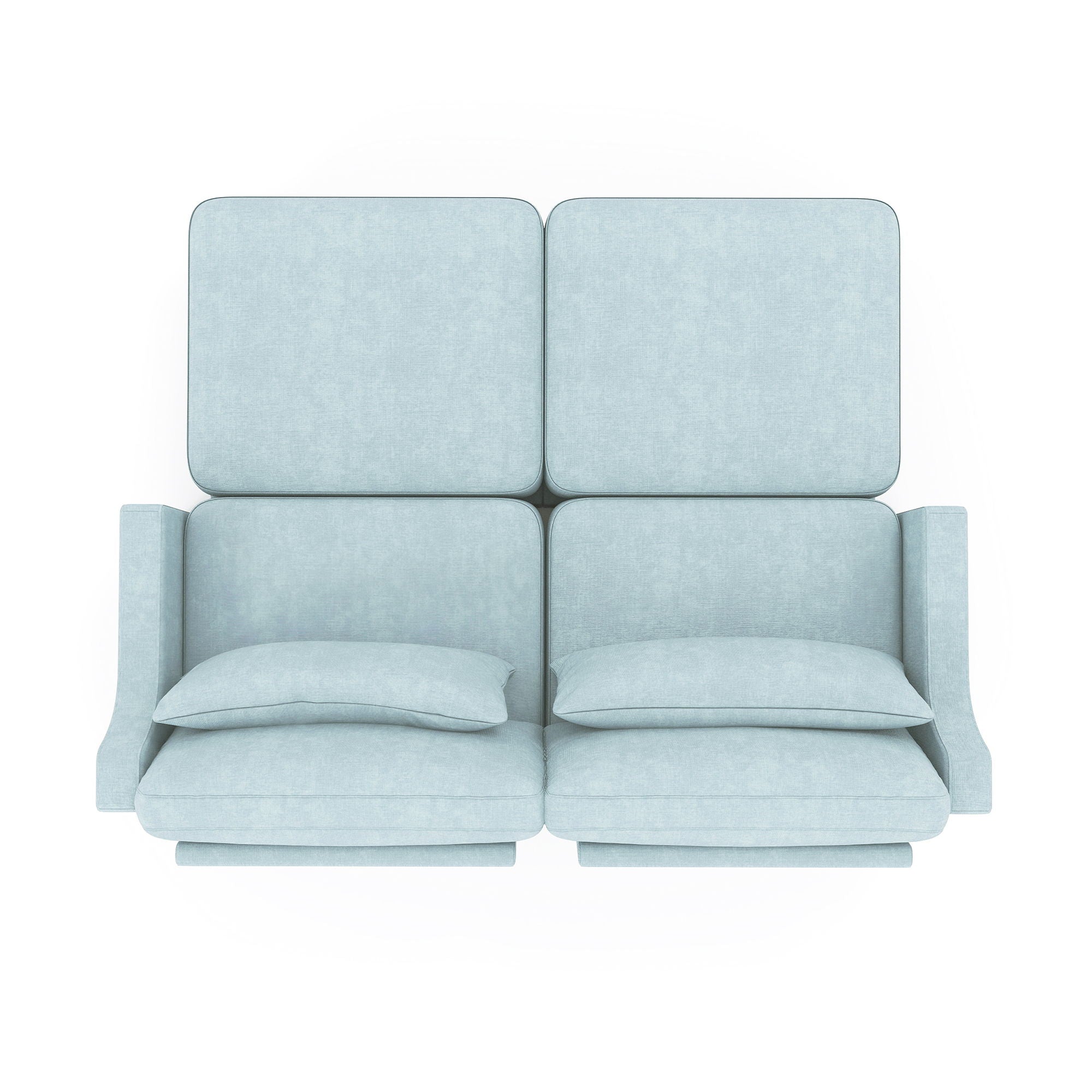 Stylish Sofa With Ottoman And Lumbar Pillows, Ergonomic Design