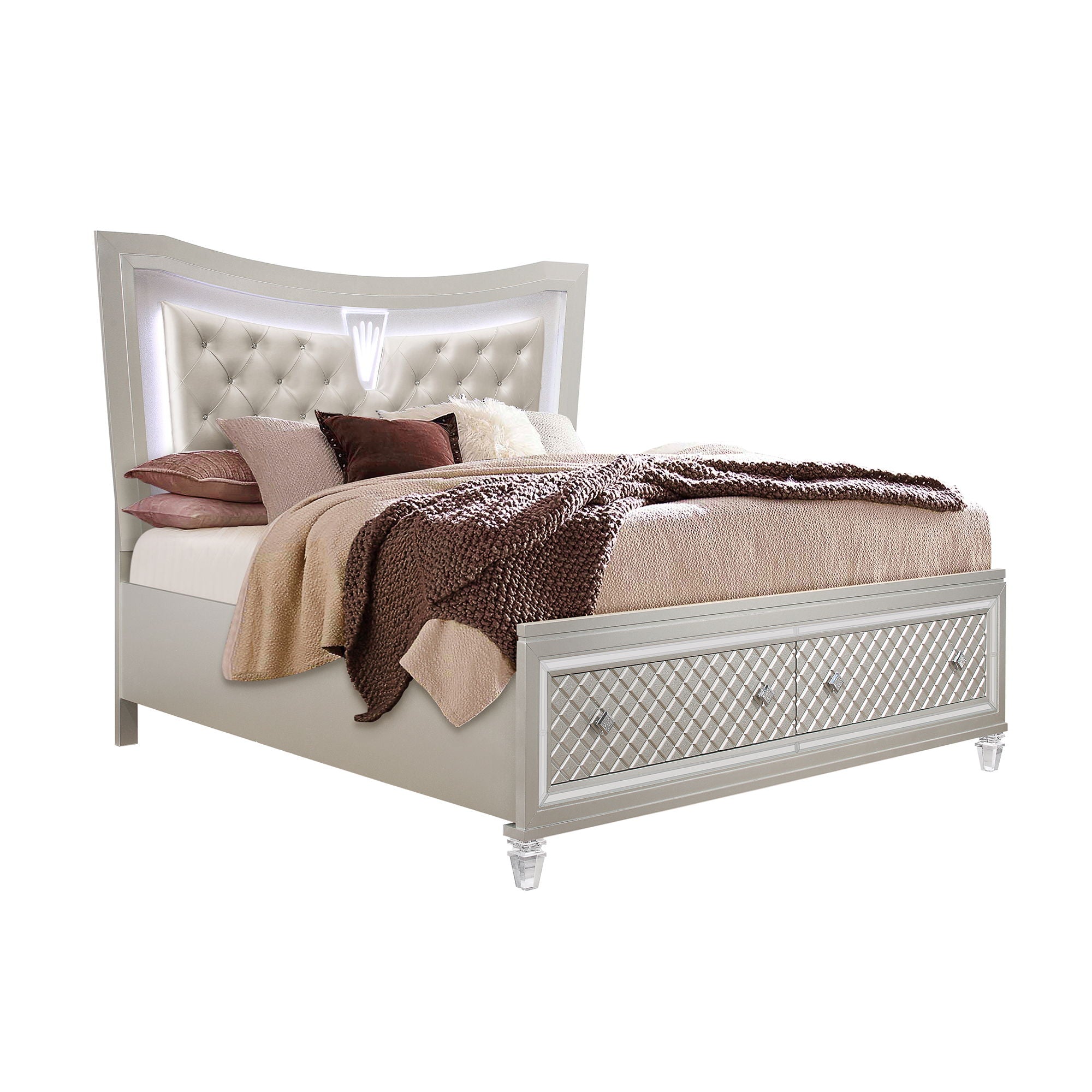 Cross - Elegant Design Bed With LED