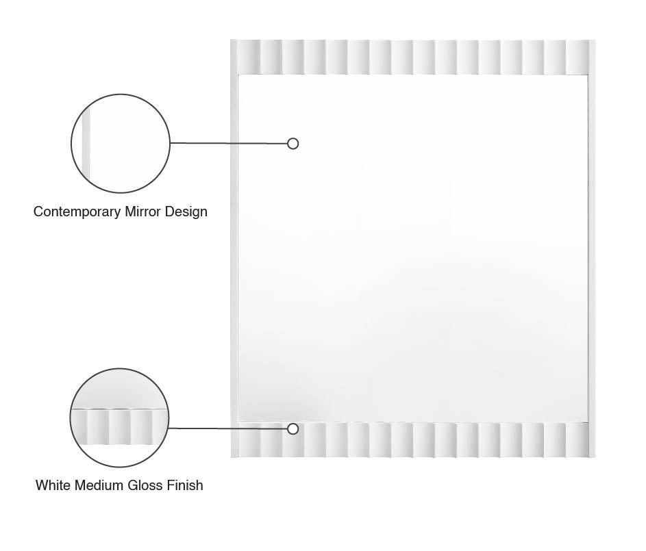 Modernist - Mirror - White