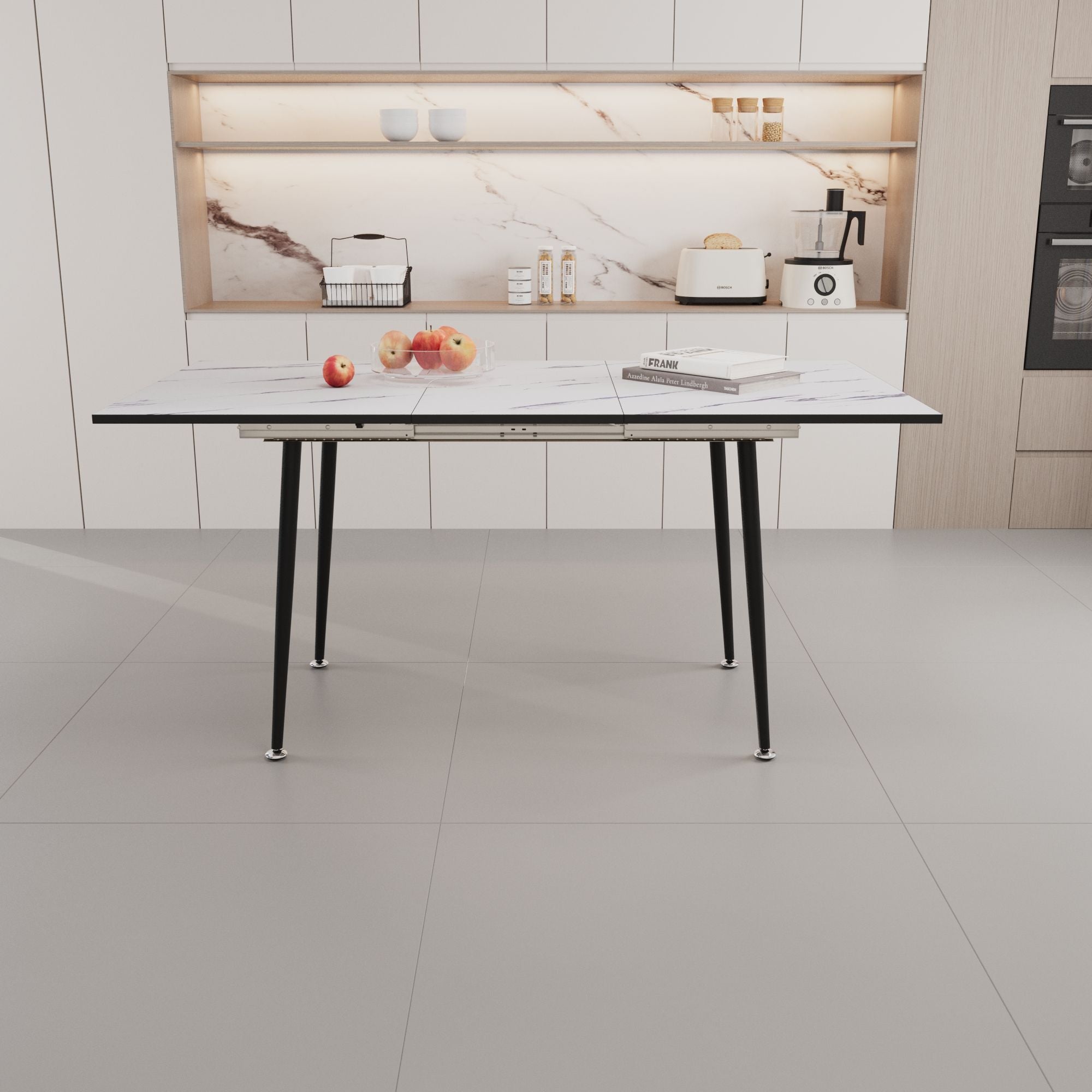 Modern Extendable Dining Table And Chair Set