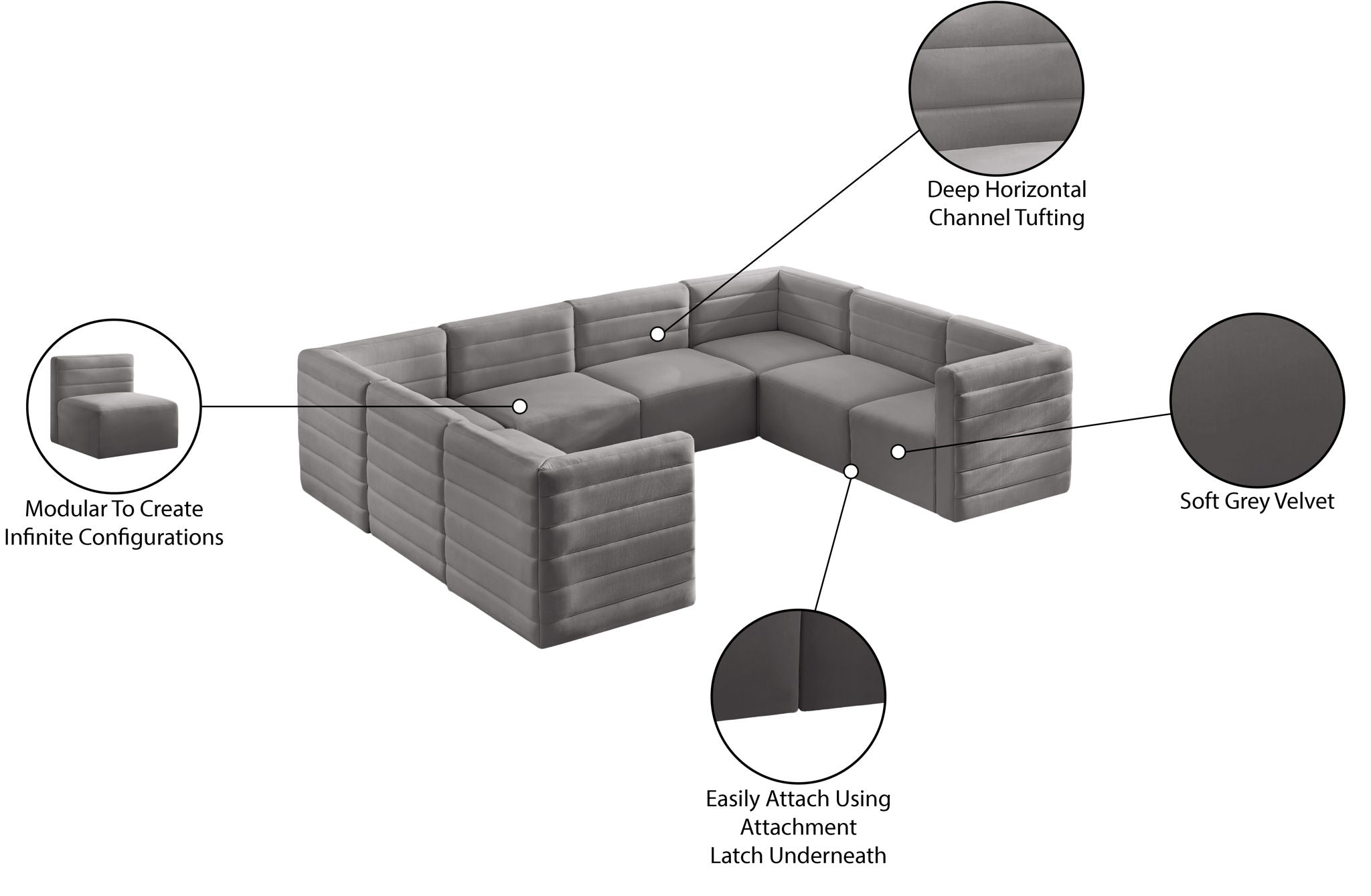 Quincy - 8 Piece Modular Sectional