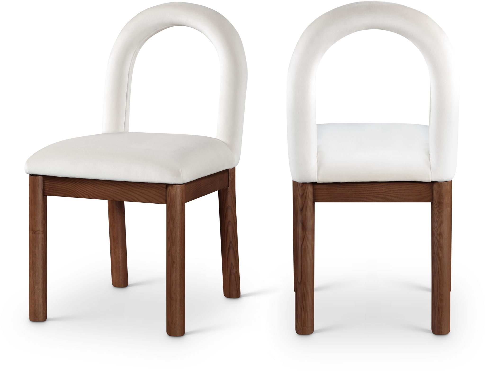 Conrad - Velvet Dining Chair With Brown Legs