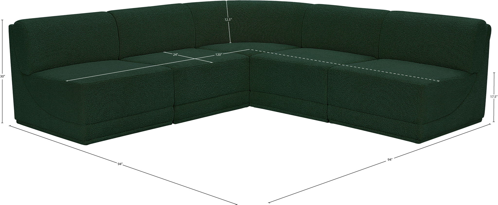 Ollie - 5 Piece Modular Sectional