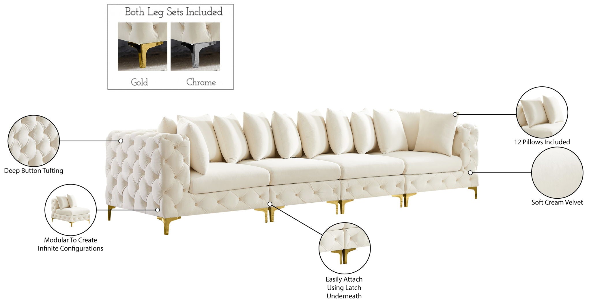 Tremblay - Modular Sofa - 4 Seats
