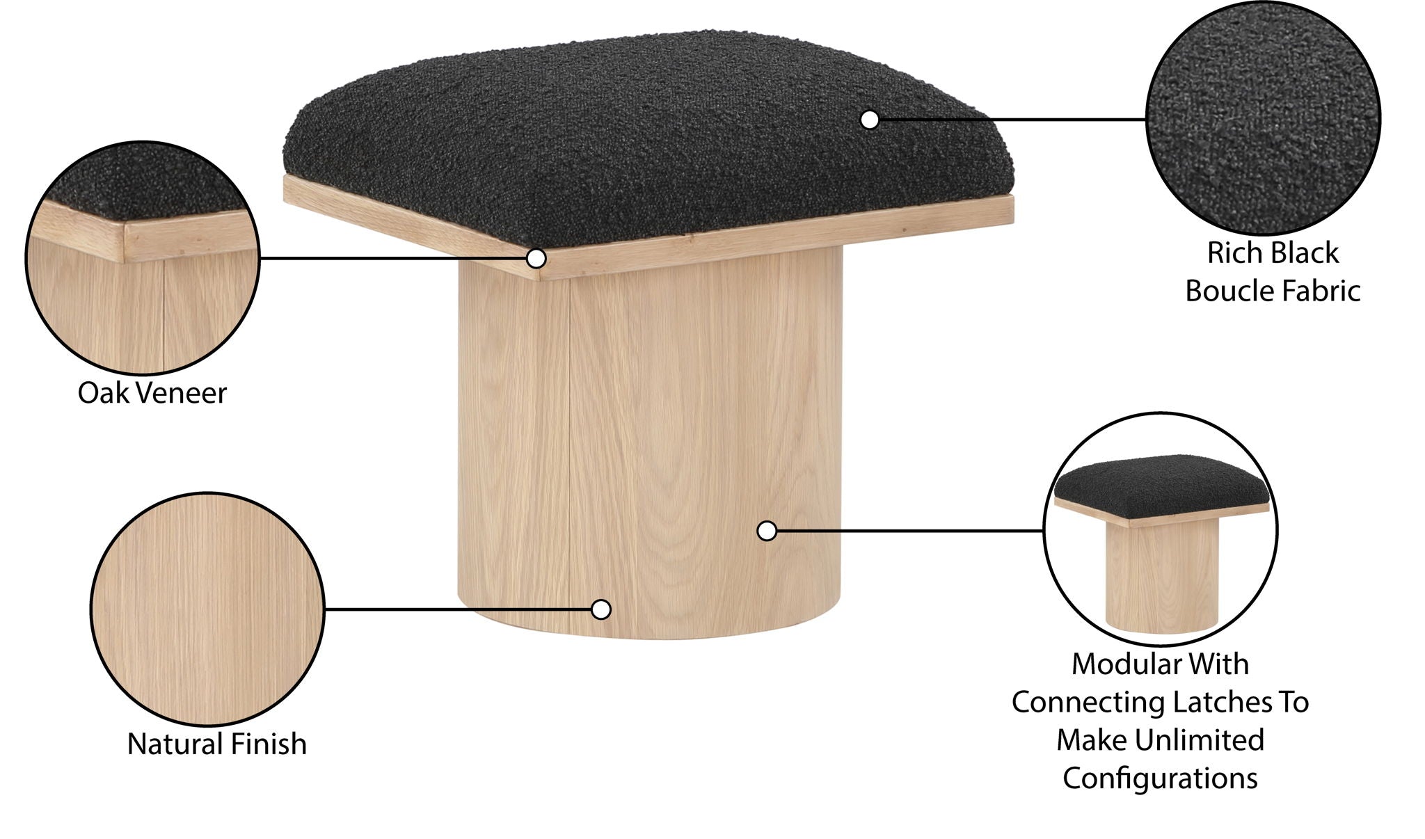 Pavilion - Bench / Stool With Natural Base