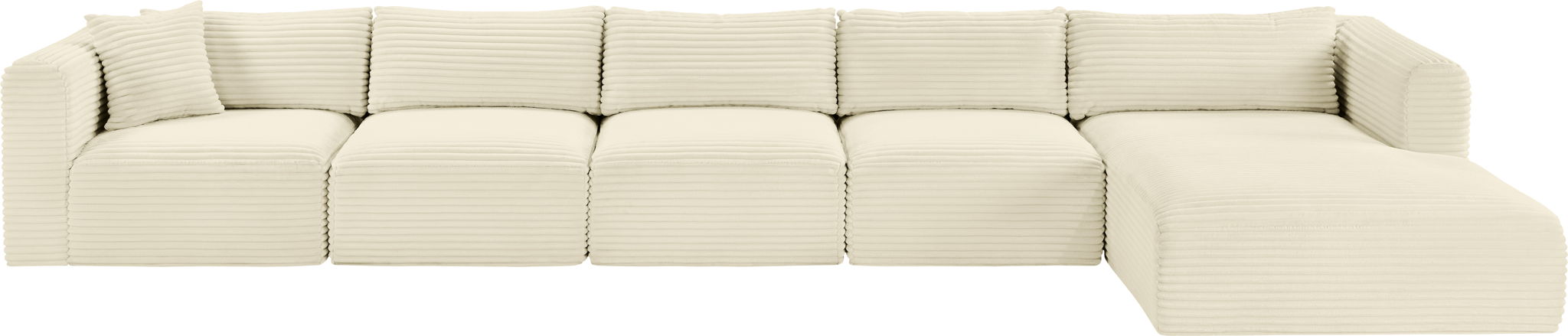 Shaggy - 5 Piece Modular Sectional With Chaise