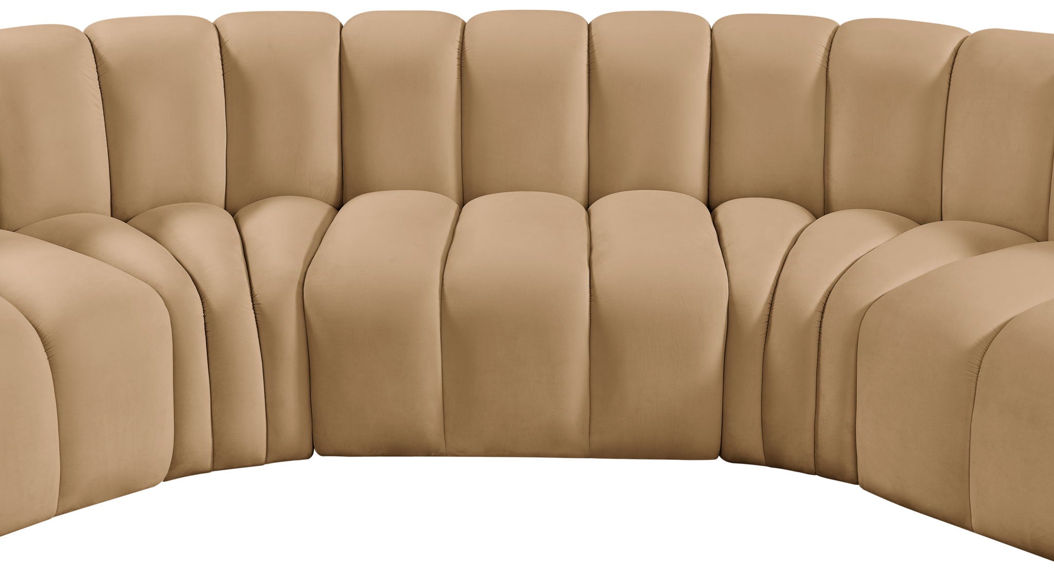 Arc - Velvet 5 Piece U-Shaped Modular Sofa