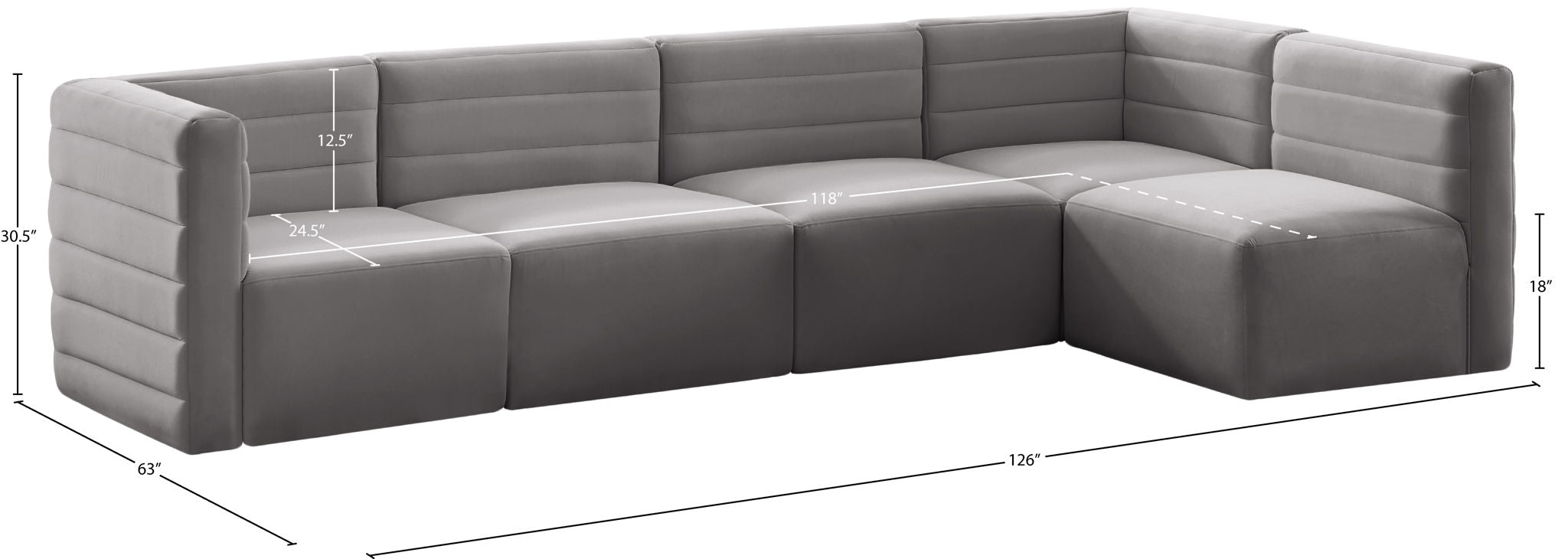 Quincy - 5 Piece Modular Sectional