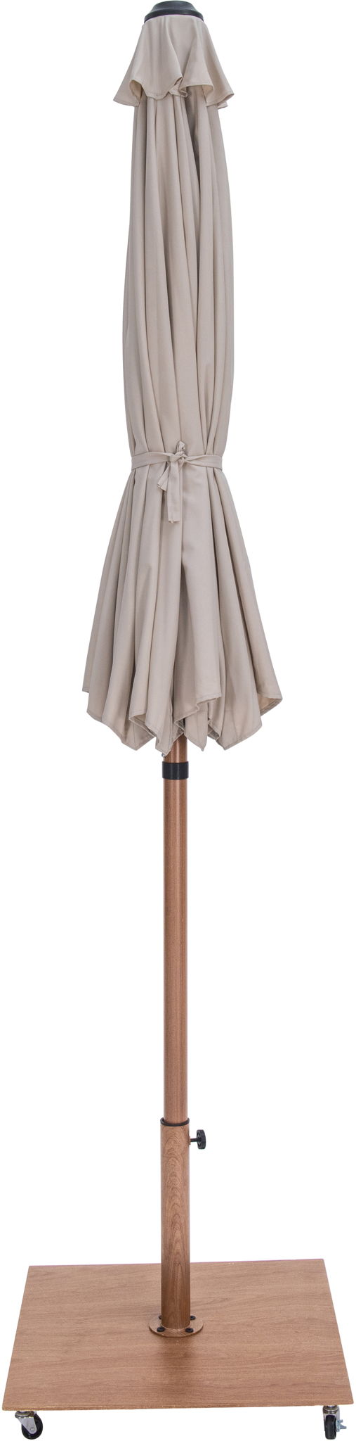 Amalfi - Aluminum Patio Umbrella - Light Brown Base / Light Brown Pole