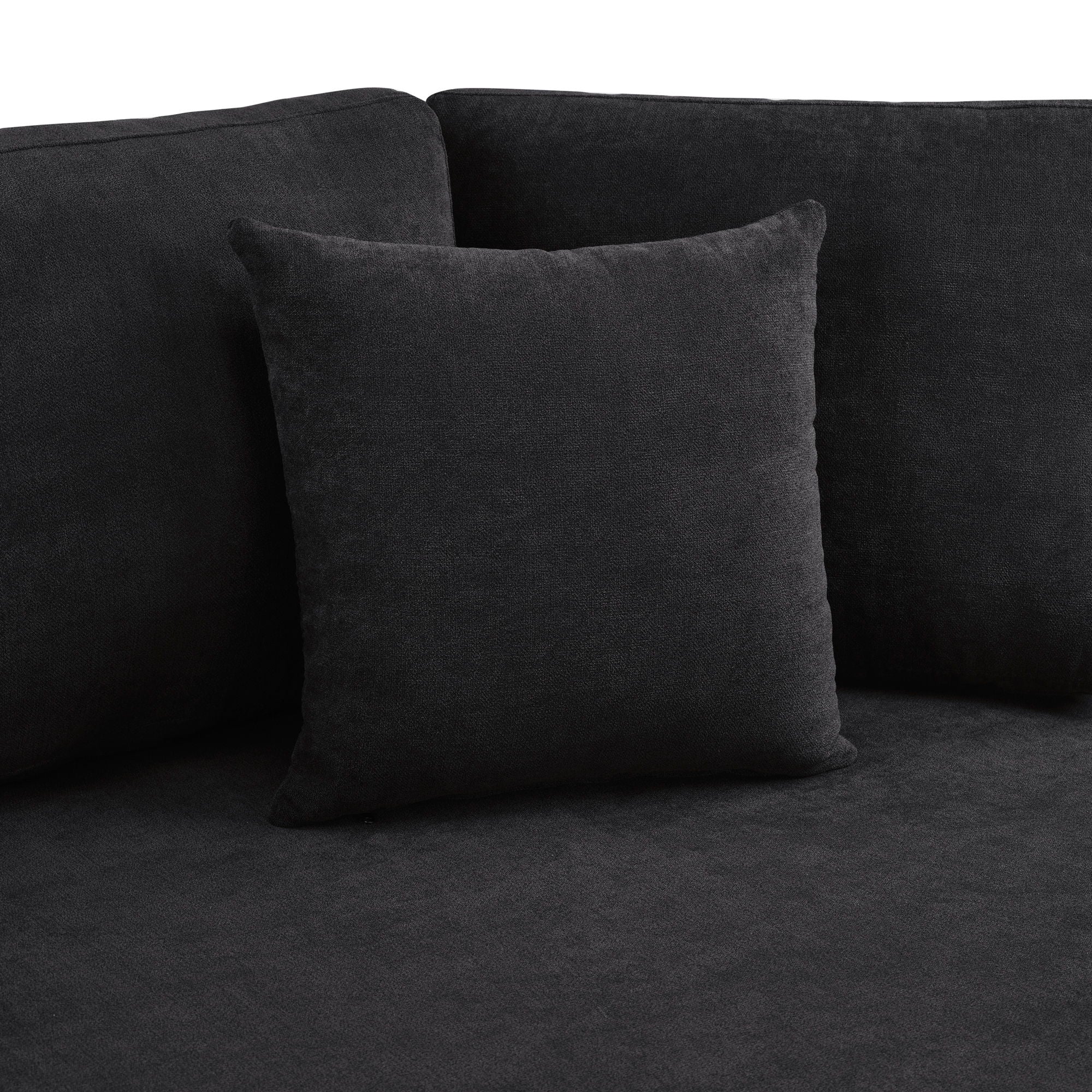 Modern 3 Seater Upholstered Sofa With Curved Design