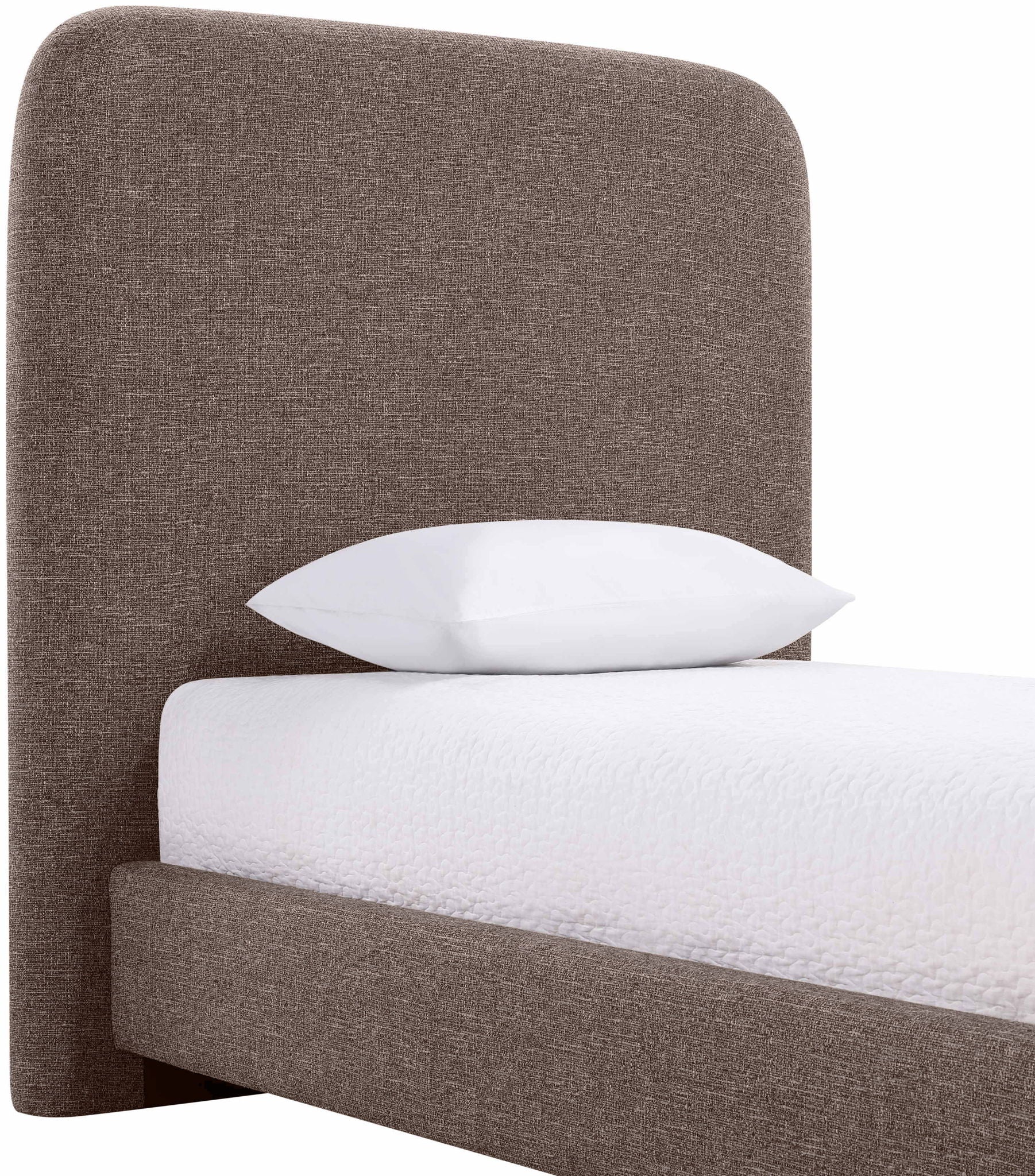 Fira - Linen Textured Fabric Upholstered Bed