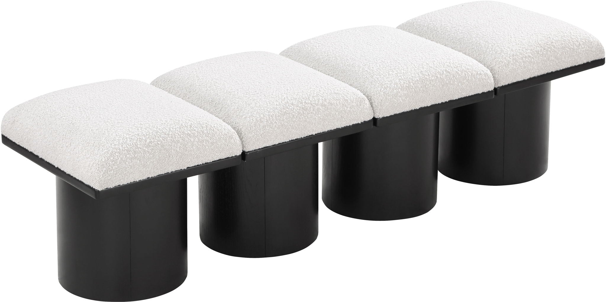 Pavilion - 4 Piece Modular Bench With Black Base