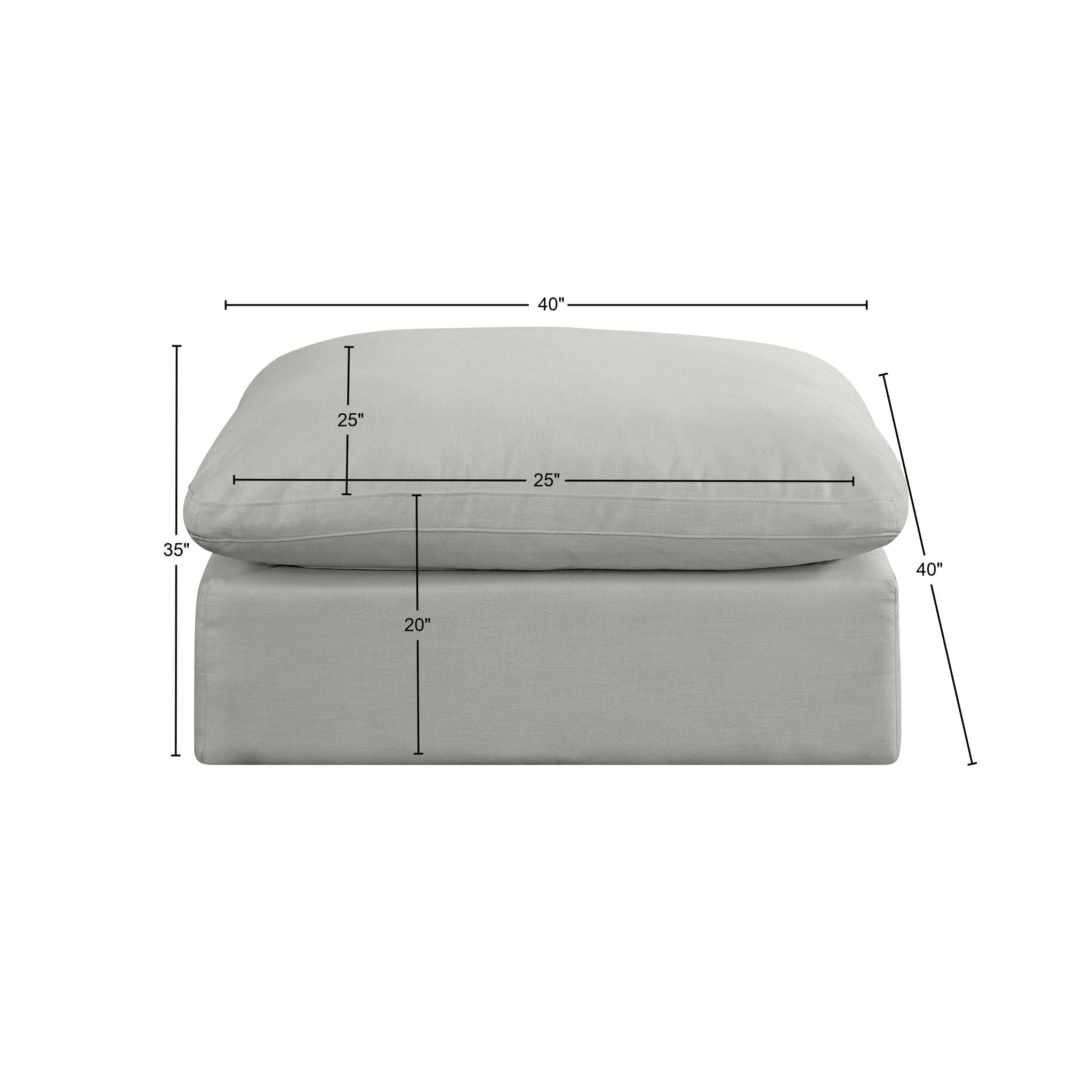 Comfy - Linen Ottoman