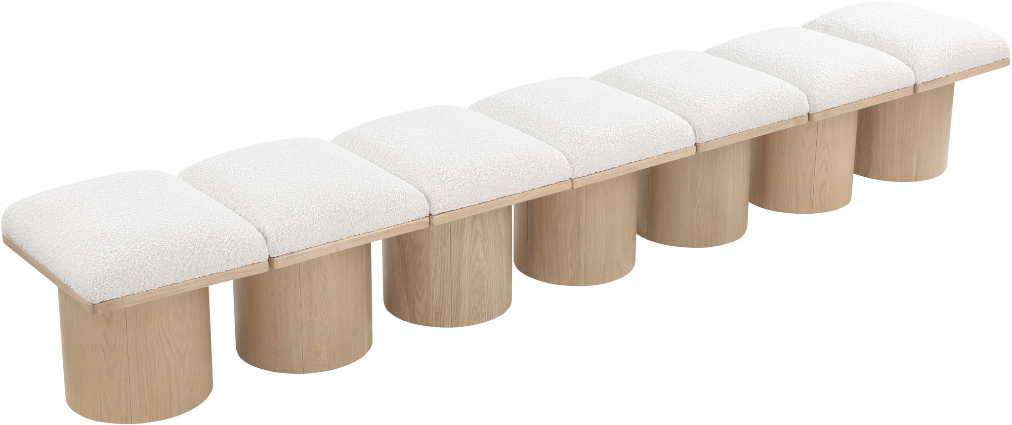 Pavilion - 7 Piece Modular Bench With Natural Base
