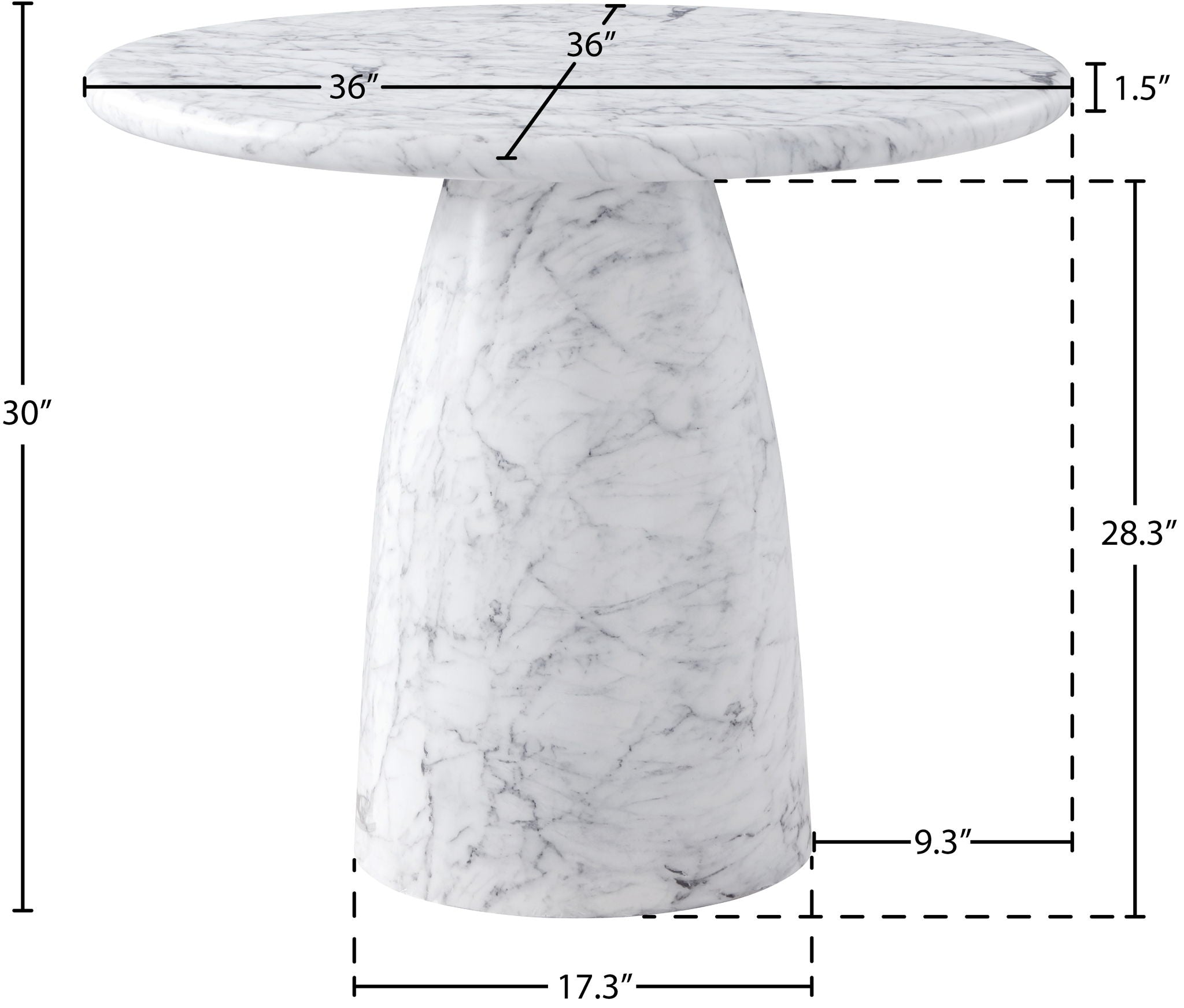 Cosenza - Round Concrete Dining Table