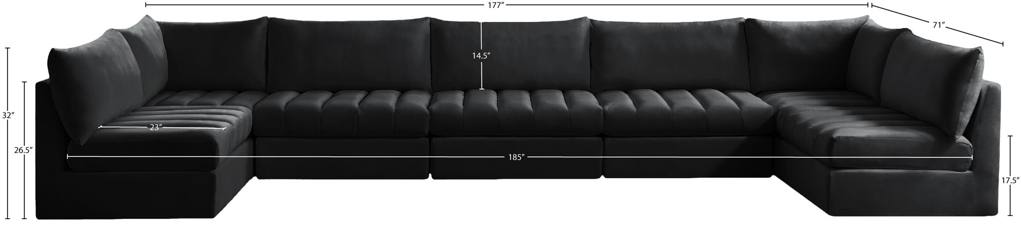 Jacob - Modular U-Shaped Sectional 7 Piece