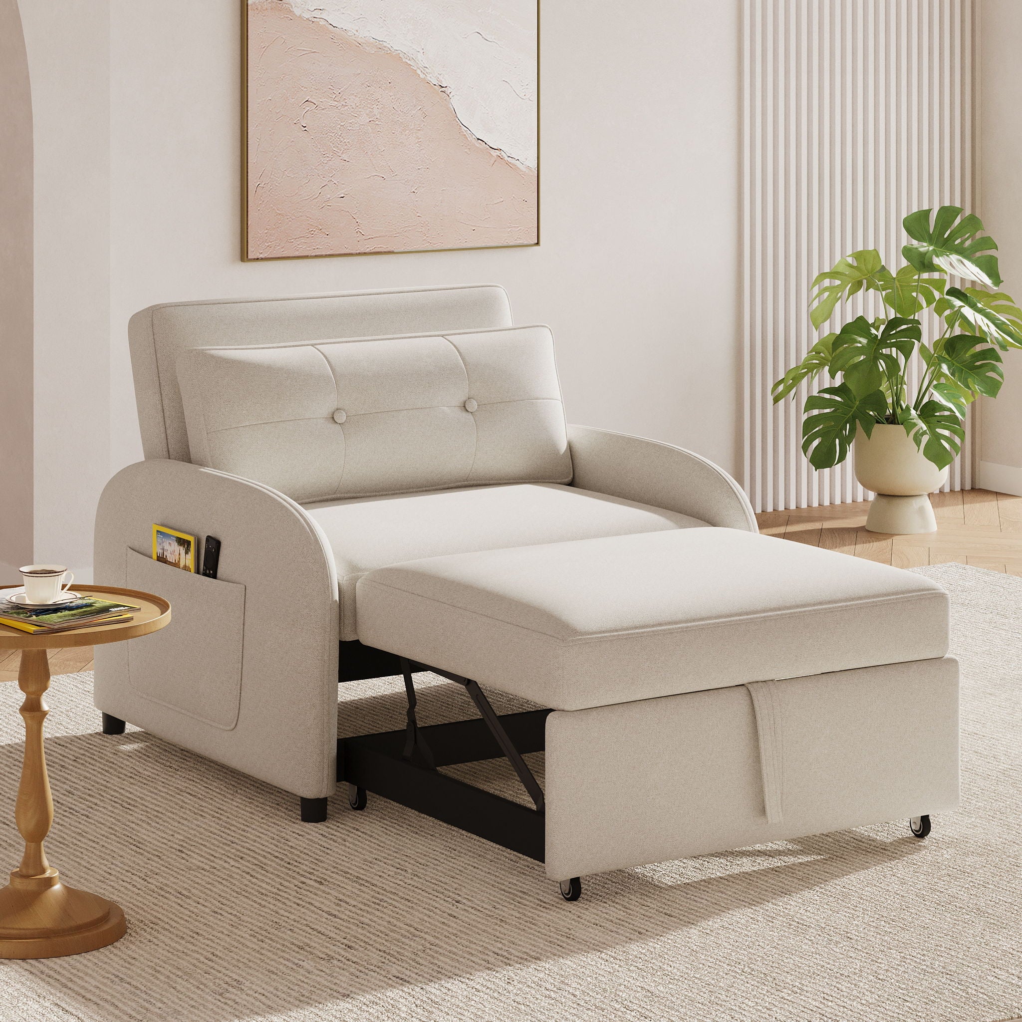 3 In 1 Convertible Sleeper Sofa Bed For Living Room