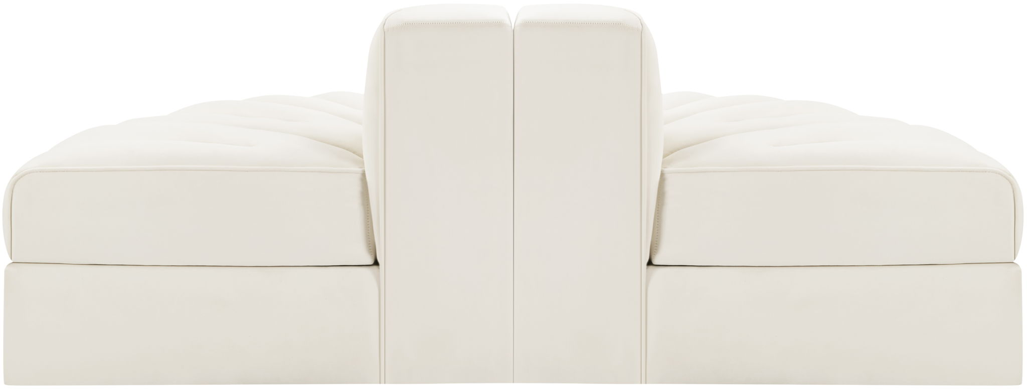 Rummi - Velvet Performance Fabric Upholstered 2 Piece Rounded Modular Loveseat